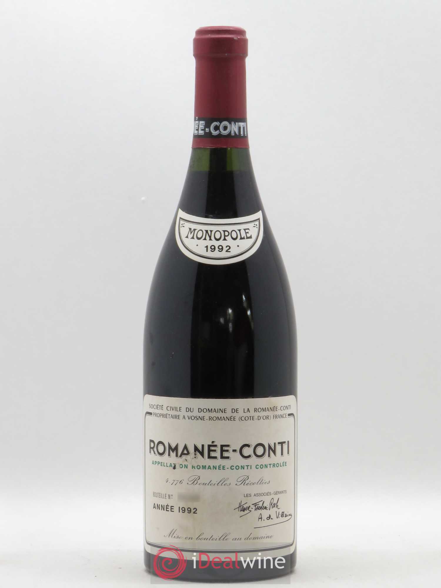 Romanée-Conti Grand Cru Domaine de la Romanée-Conti 1992 - Lot of 1 bottle - 0