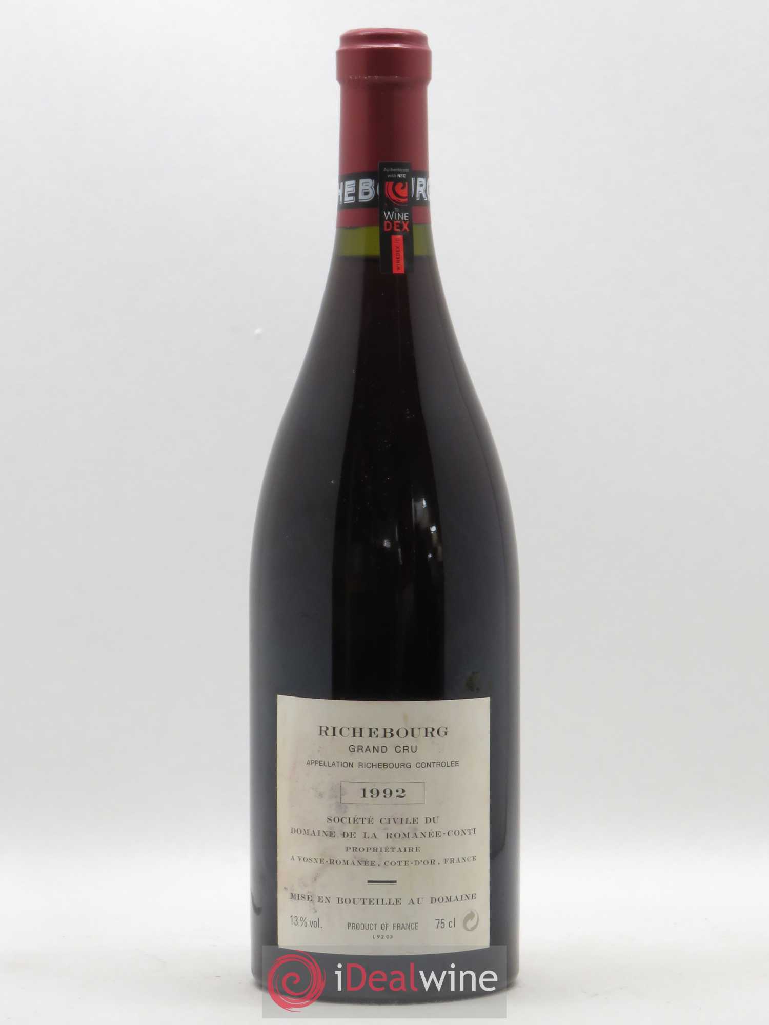 Richebourg Grand Cru Domaine de la Romanée-Conti 1992 - Lot de 1 bouteille - 1