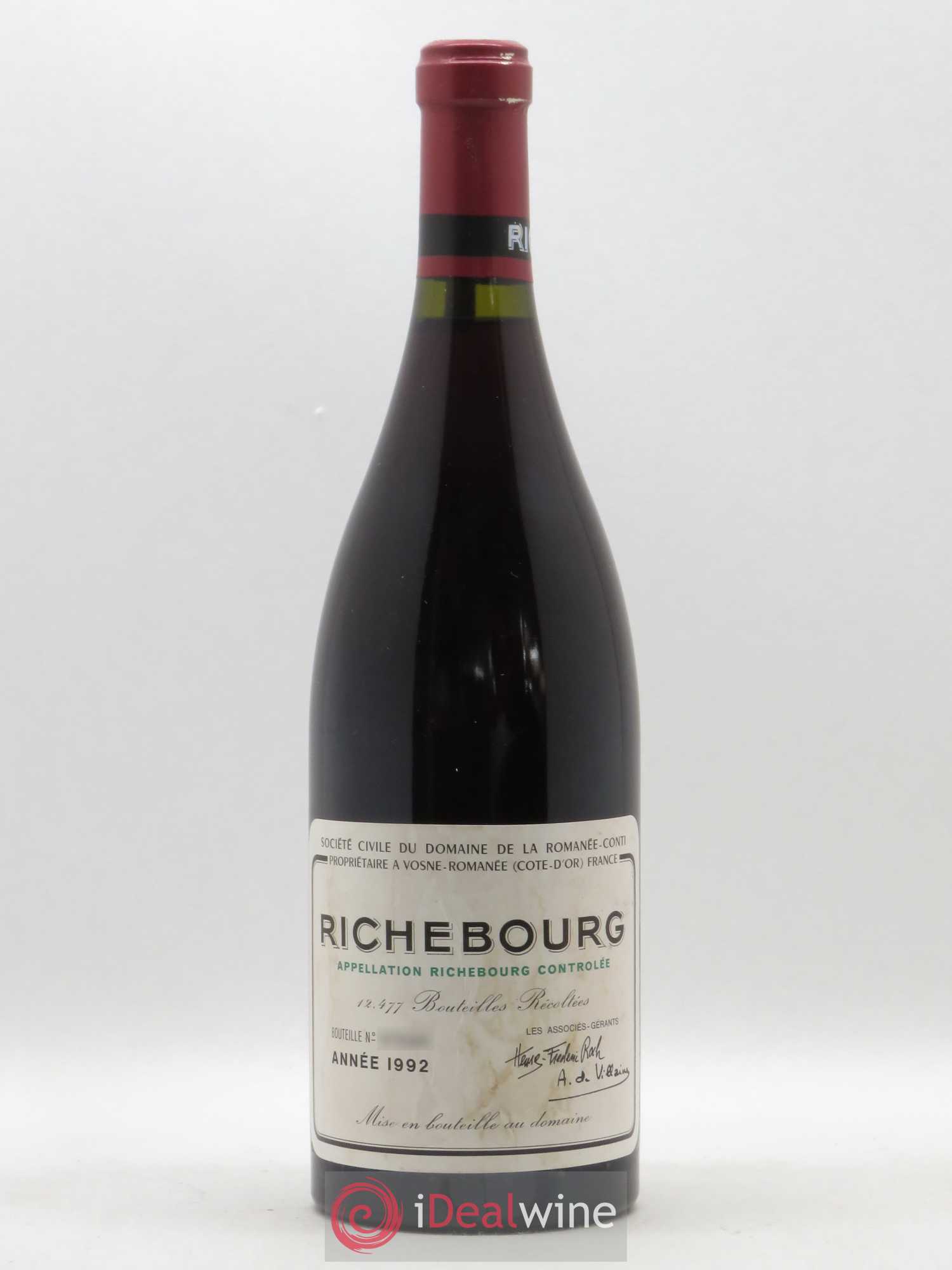 Richebourg Grand Cru Domaine de la Romanée-Conti 1992 - Lot de 1 bouteille - 0