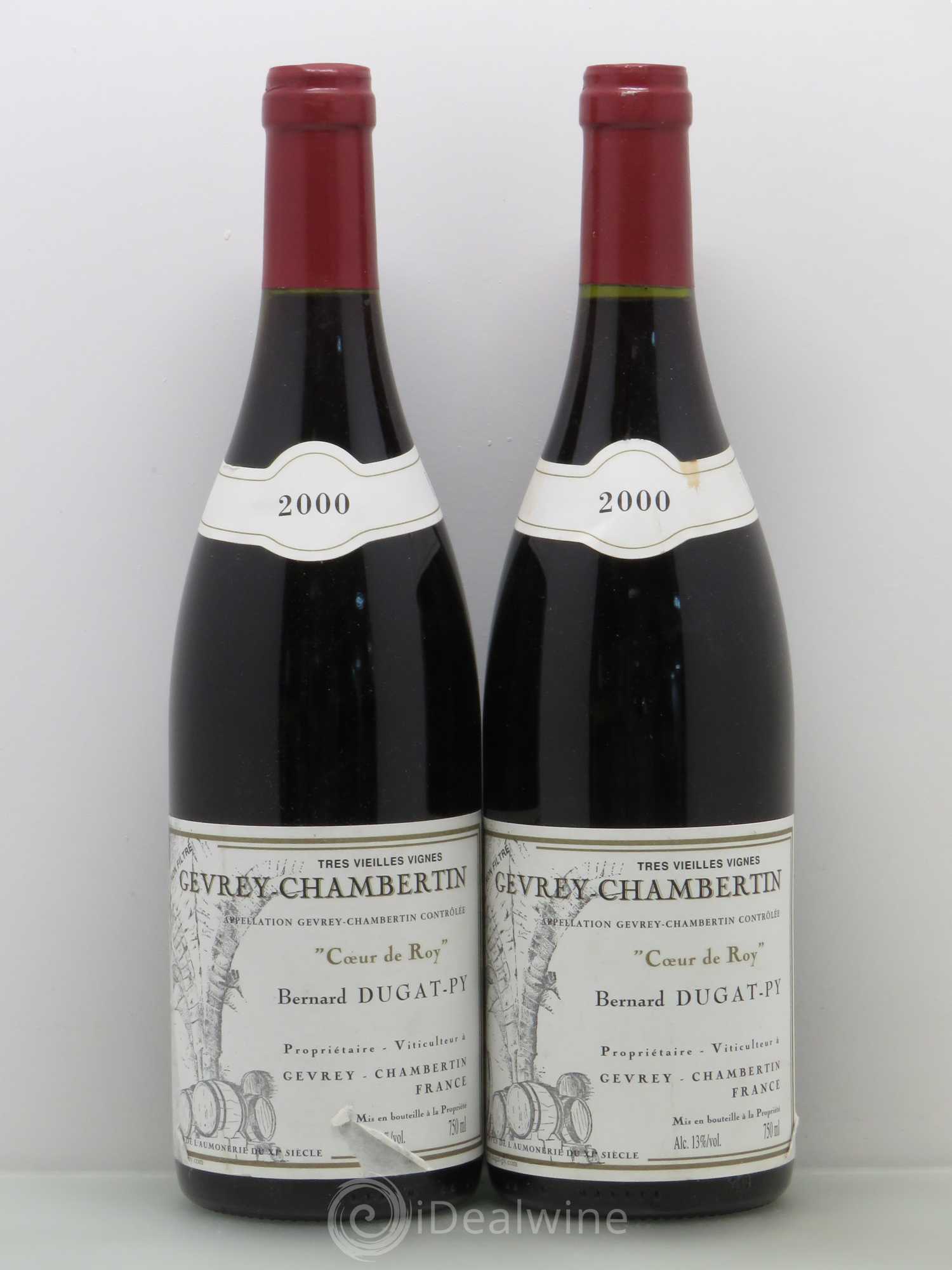 Gevrey-Chambertin Coeur de Roy Très Vieilles Vignes Dugat-Py 2000 - Lot de 2 bouteilles - 0