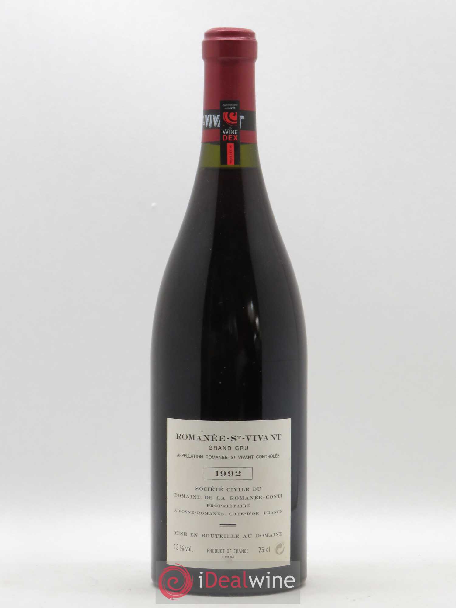 Romanée-Saint-Vivant Grand Cru Domaine de la Romanée-Conti 1992 - Lot de 1 bouteille - 1