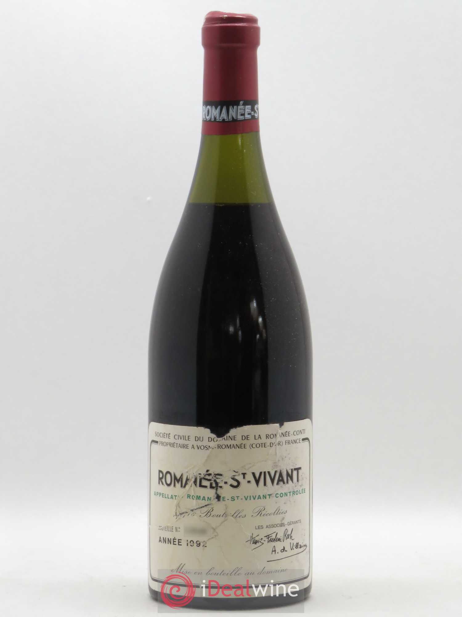 Romanée-Saint-Vivant Grand Cru Domaine de la Romanée-Conti 1992 - Lot de 1 bouteille - 0