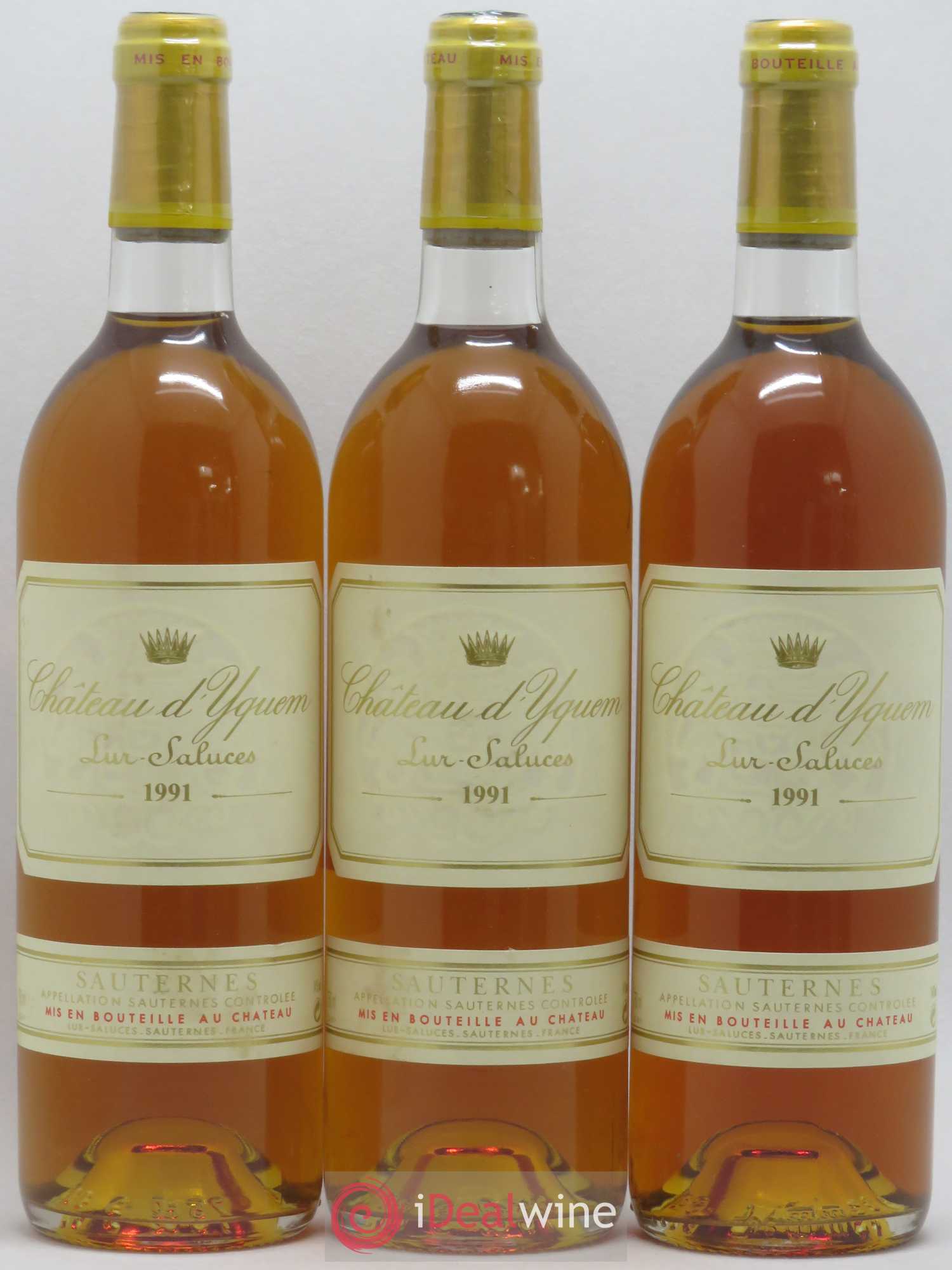 Château d' Yquem 1er Cru Classé Supérieur 1991 - Lotto di 3 bottiglie - 0