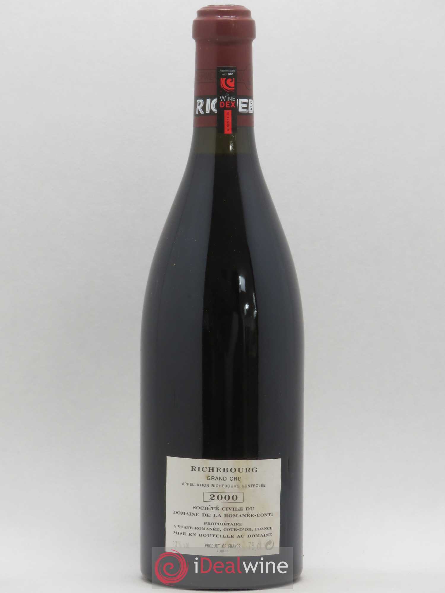 Richebourg Grand Cru Domaine de la Romanée-Conti 2000 - Lot de 1 bouteille - 1