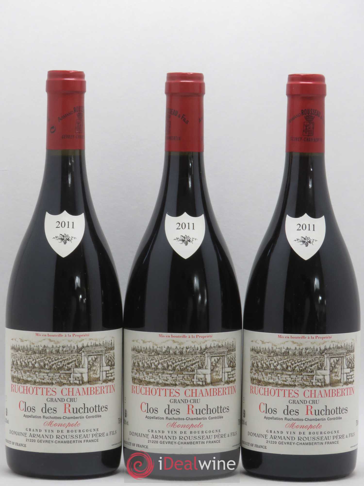 Ruchottes-Chambertin Grand Cru Clos des Ruchottes Armand Rousseau (Domaine) 2011 - Lot de 3 bouteilles - 0