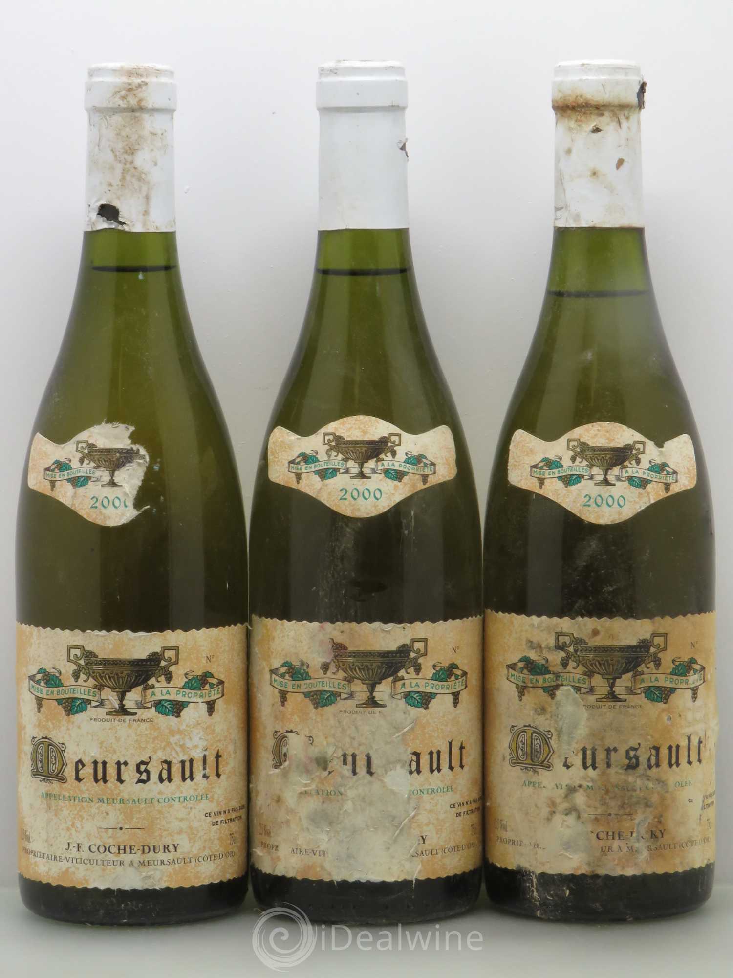 Meursault Coche Dury (Domaine) 2000 - Lot de 3 bouteilles - 0