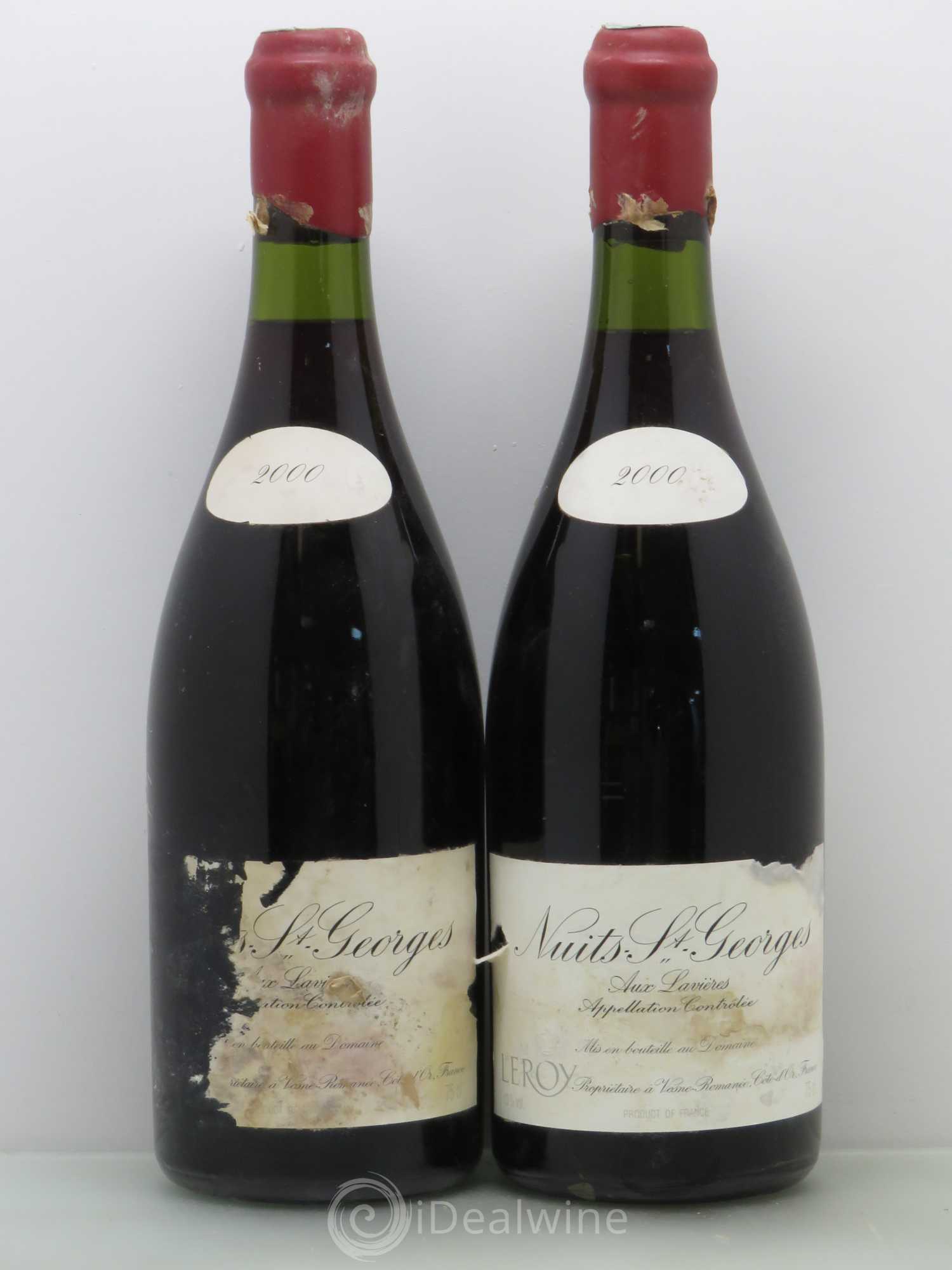 Nuits-Saint-Georges Aux Lavières Leroy (Domaine) 2000 - Lot de 2 bouteilles - 0