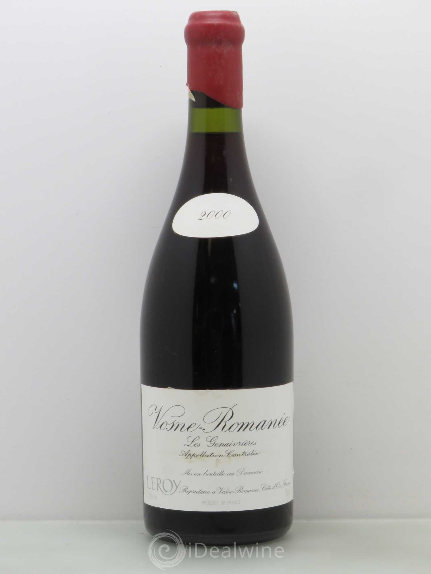 Vosne-Romanée Les Genaivrières Leroy (Domaine) 2000 - Lot de 1 bouteille - 0