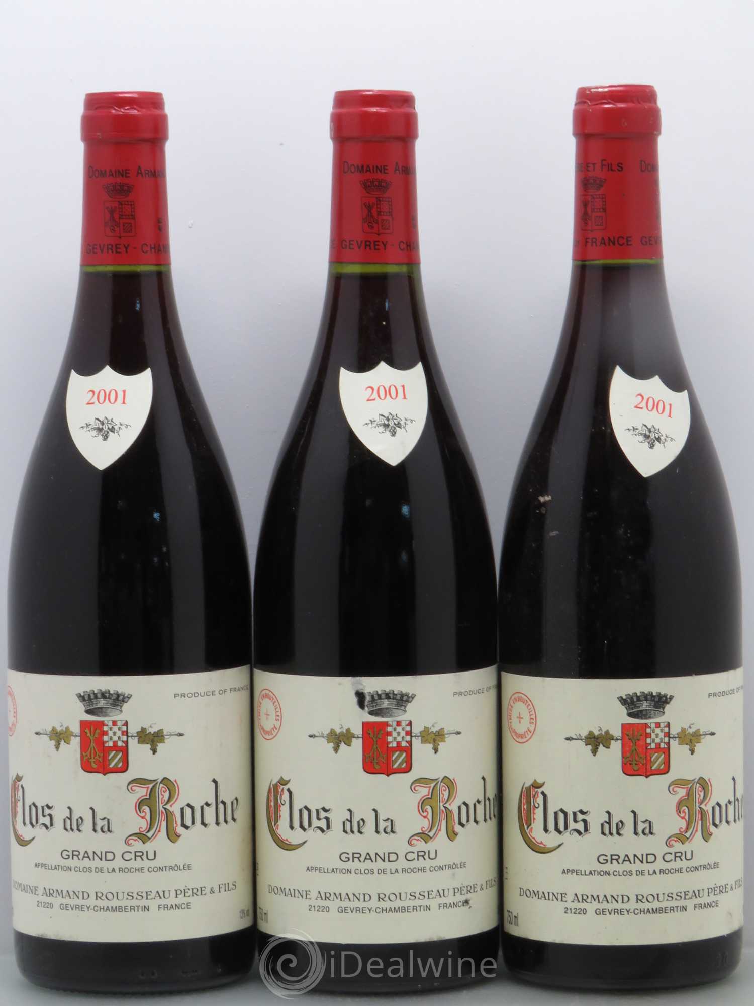 Clos de la Roche Grand Cru Armand Rousseau (Domaine) 2001 - Lot de 3 bouteilles - 0