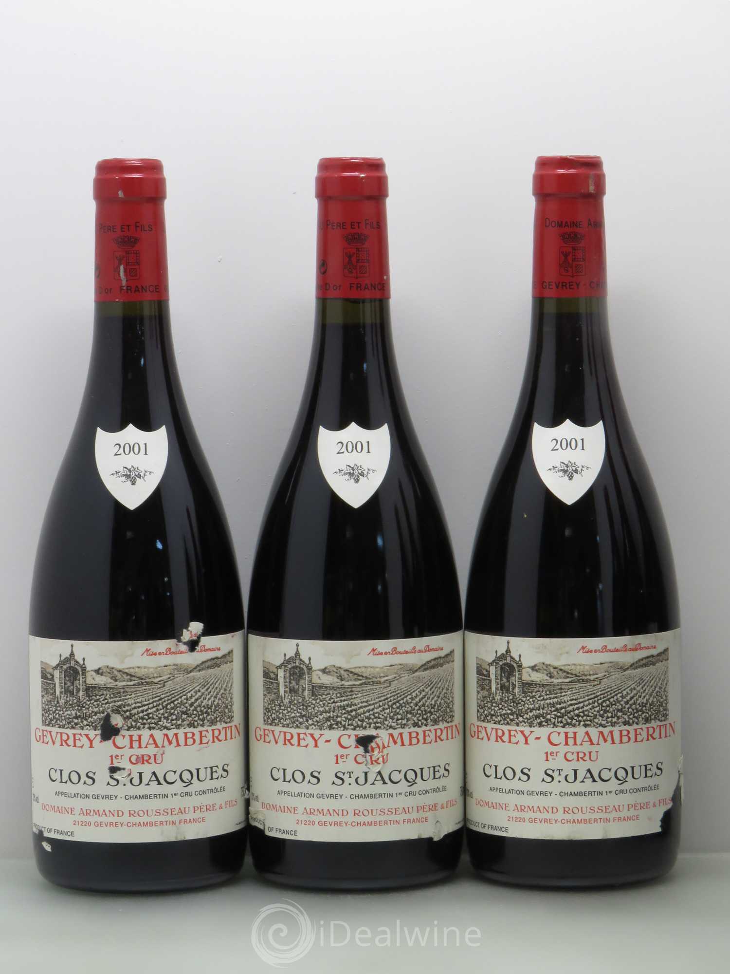 Gevrey-Chambertin 1er Cru Clos Saint-Jacques Armand Rousseau (Domaine) 2001 - Lot de 6 bouteilles - 1