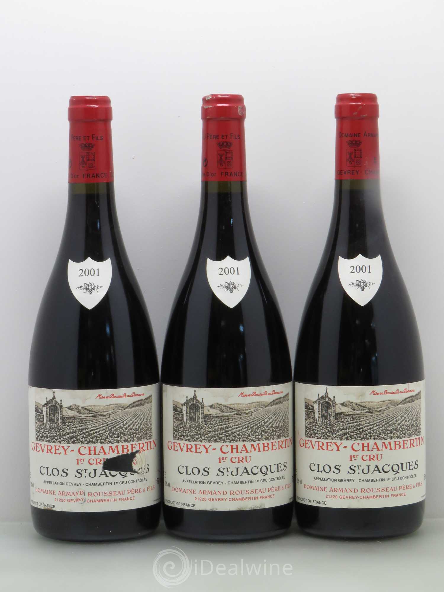 Gevrey-Chambertin 1er Cru Clos Saint-Jacques Armand Rousseau (Domaine) 2001 - Lot de 6 bouteilles - 2
