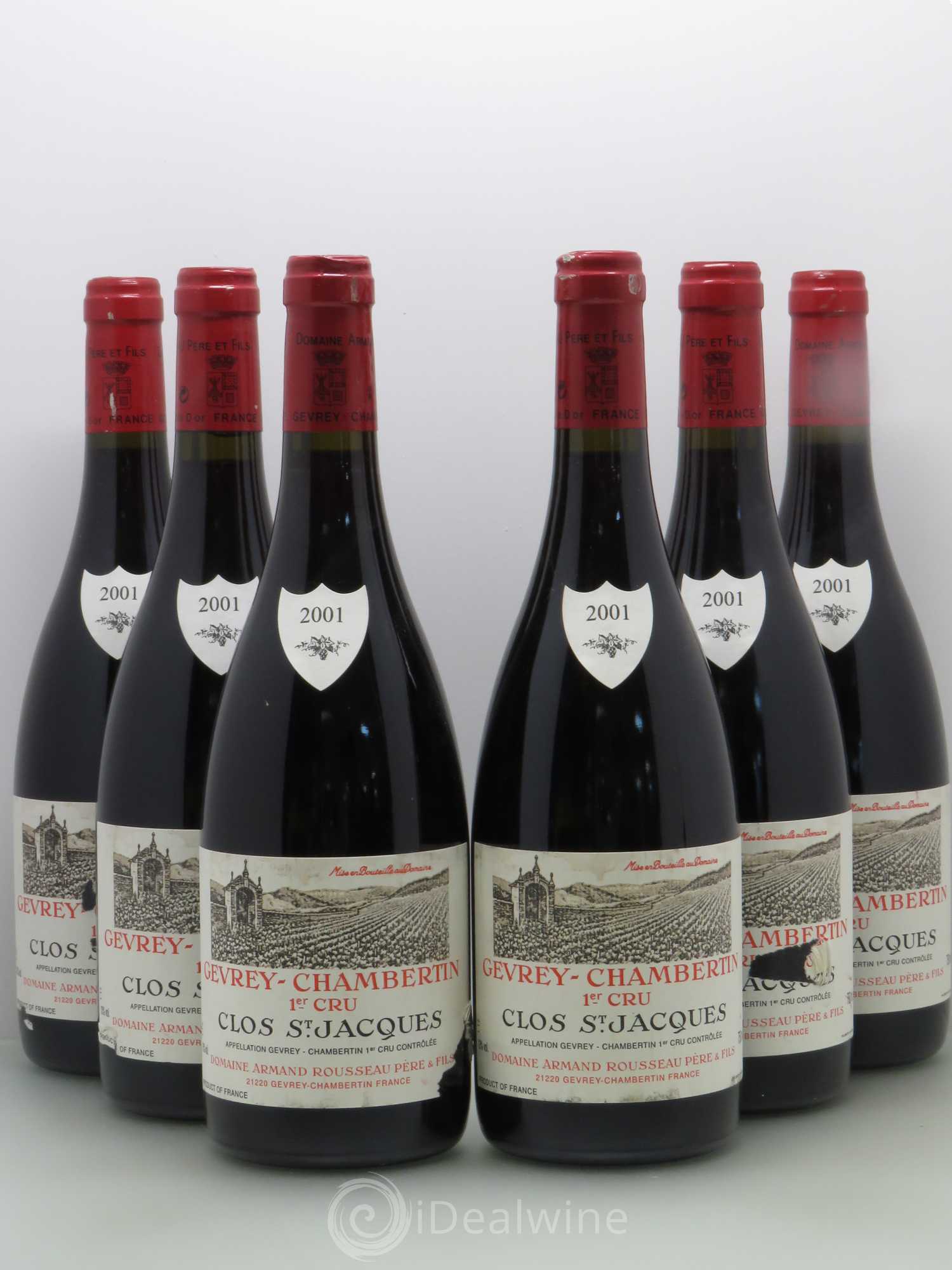 Gevrey-Chambertin 1er Cru Clos Saint-Jacques Armand Rousseau (Domaine) 2001 - Lot de 6 bouteilles - 0