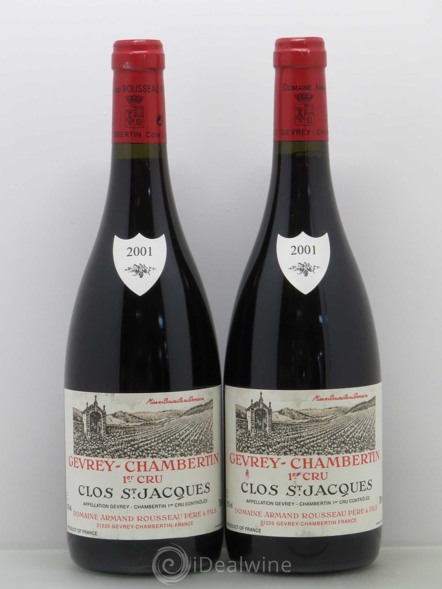 Gevrey-Chambertin 1er Cru Clos Saint-Jacques Armand Rousseau (Domaine) 2001 - Lot de 2 bouteilles - 0