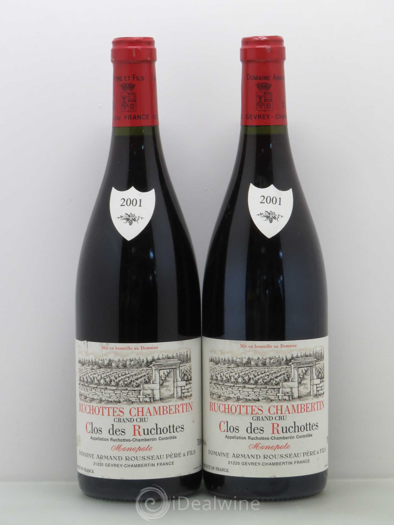 Ruchottes-Chambertin Grand Cru Clos des Ruchottes Armand Rousseau (Domaine) 2001 - Posten von 2 Flaschen - 0