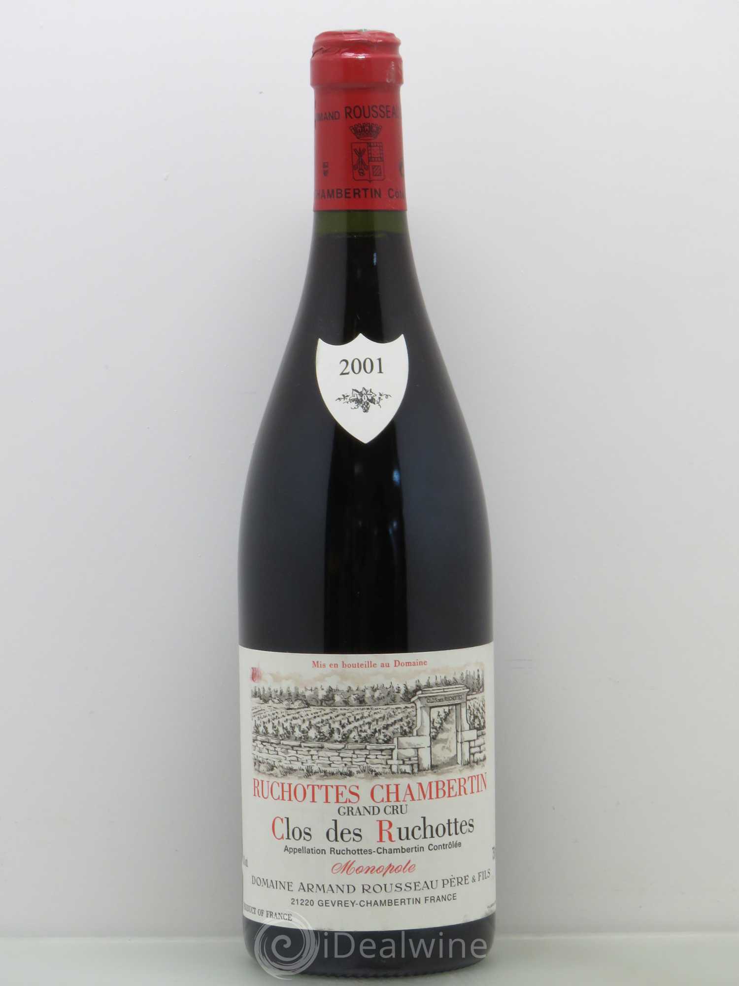 Ruchottes-Chambertin Grand Cru Clos des Ruchottes Armand Rousseau (Domaine) 2001 - Lot de 1 bouteille - 0