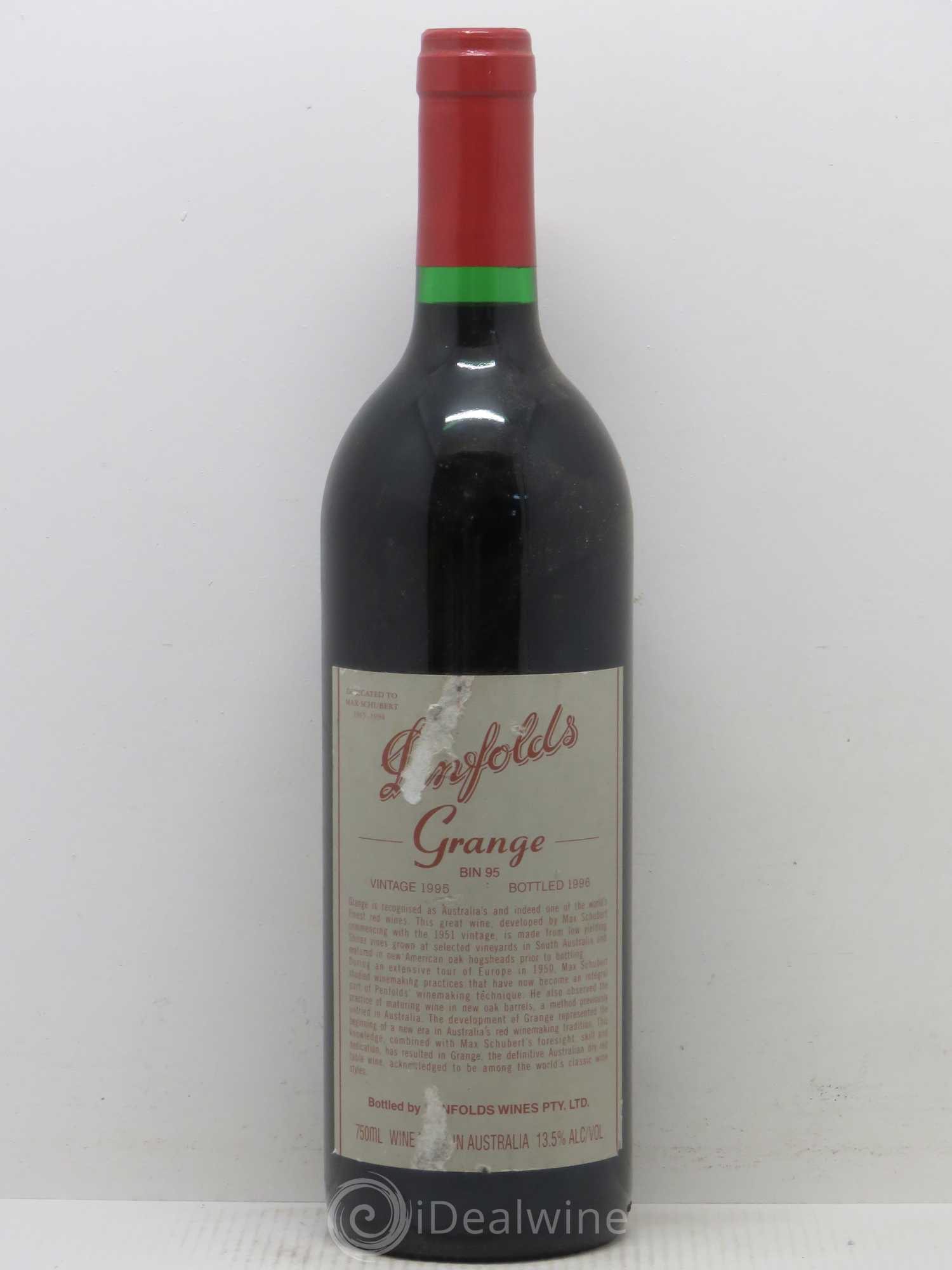 South Australia Penfolds Wines Grange Bin 95 Bin 95 1995 - Lot de 1 bouteille - 0
