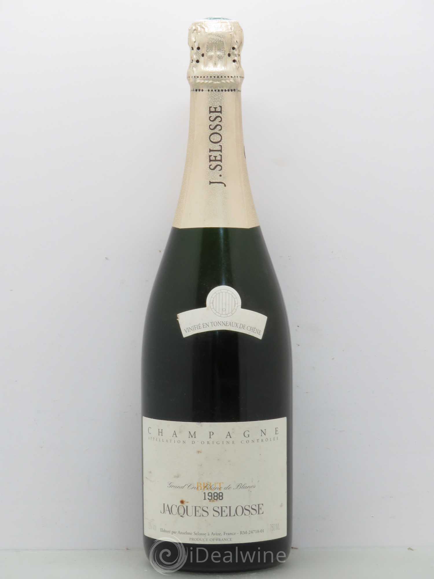 Champagne Jacques Selosse Grand Cru Blanc de Blancs 1988 - Posten von 1 Flasche - 0