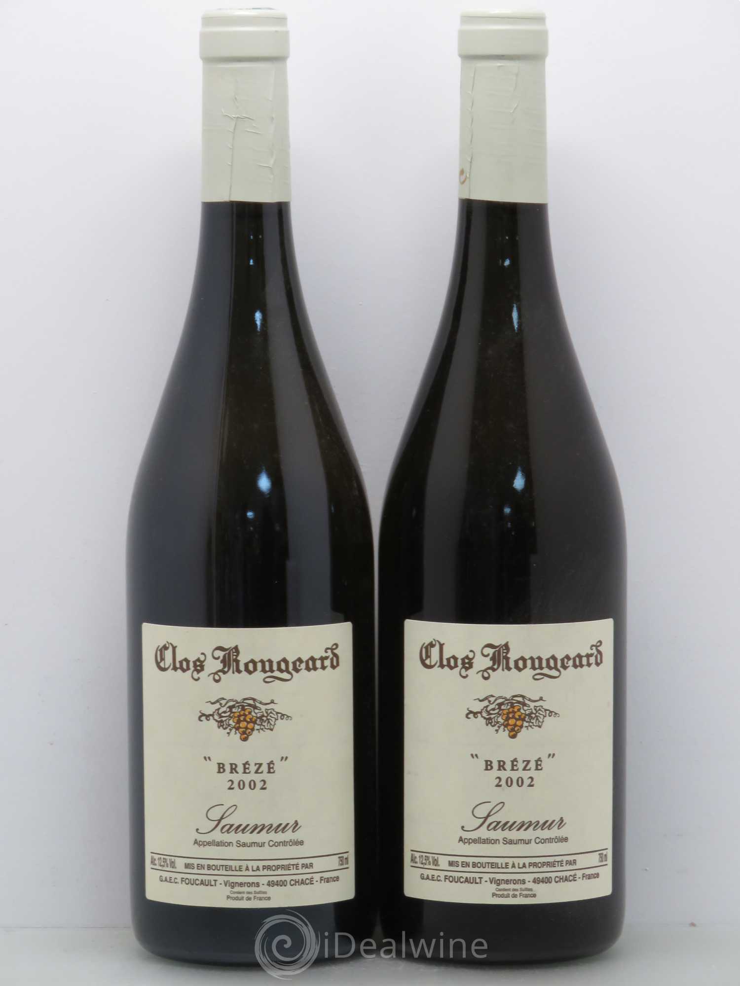 Saumur Brézé Clos Rougeard 2002 - Lot de 2 bouteilles - 0