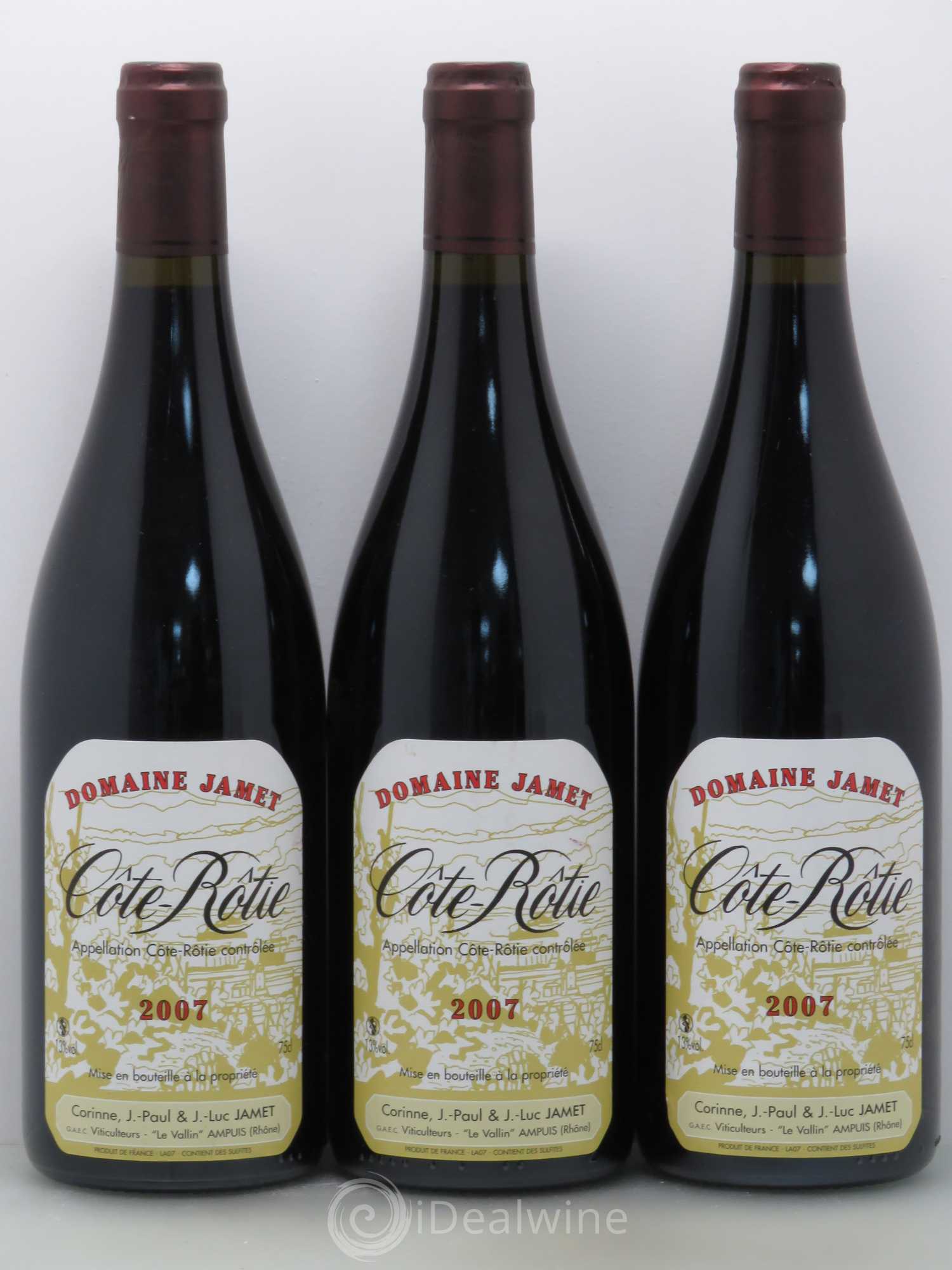 Côte-Rôtie Jamet (Domaine) 2007 - Lot de 3 bouteilles - 0