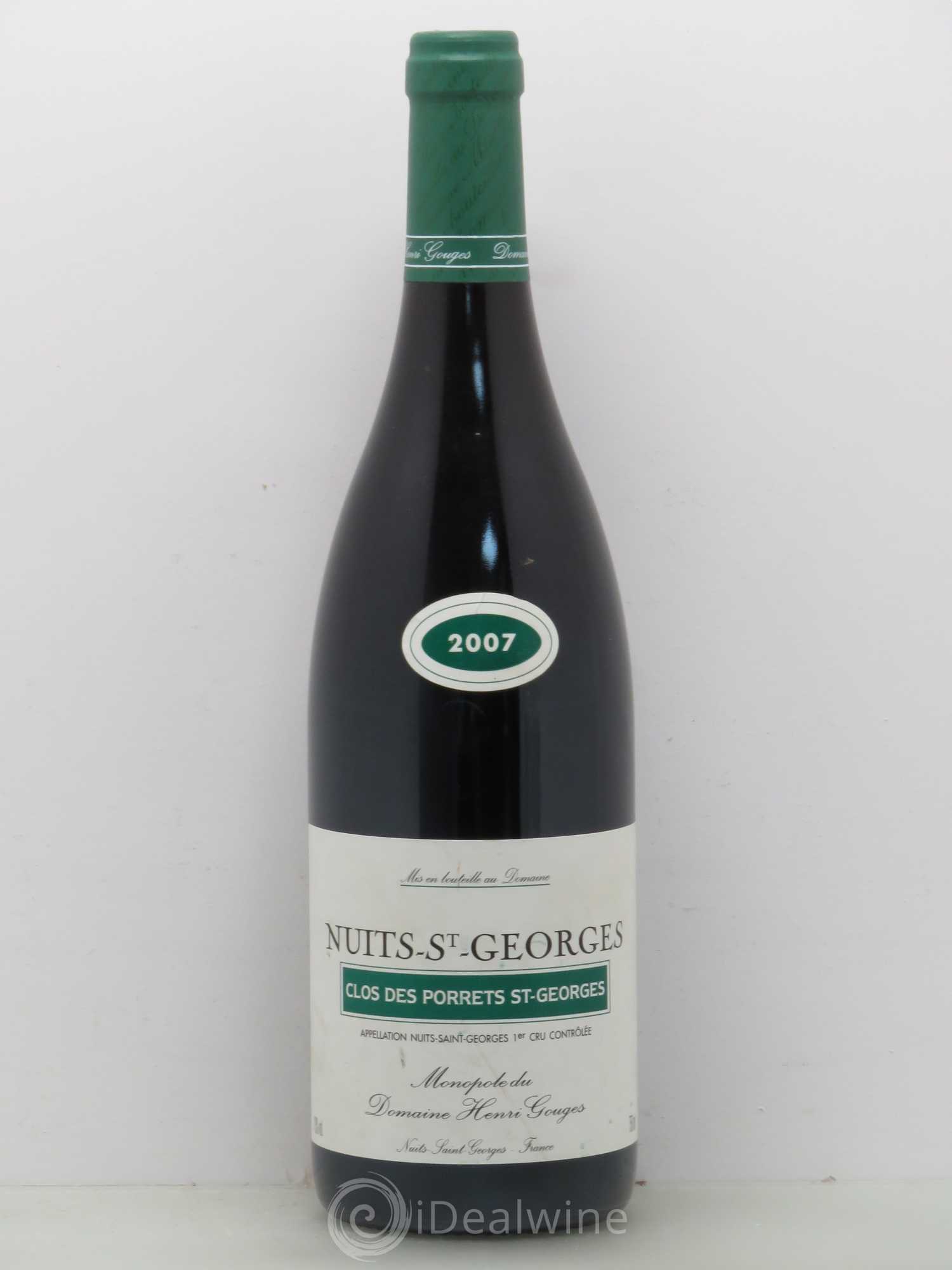 Nuits-Saint-Georges 1er Cru Clos des Porrets St Georges Henri Gouges 2007 - Posten von 1 Flasche - 0