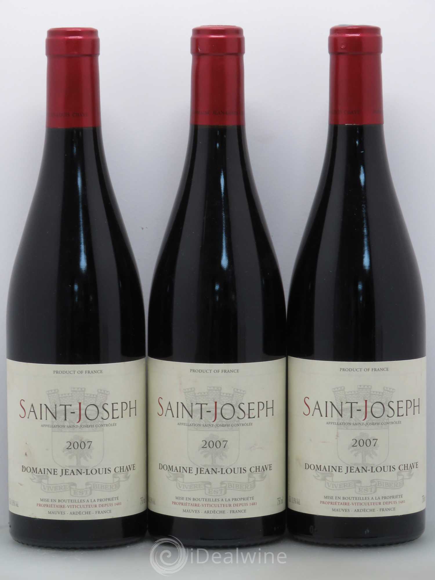 Saint-Joseph Jean-Louis Chave 2007 - Lot de 3 bouteilles - 0