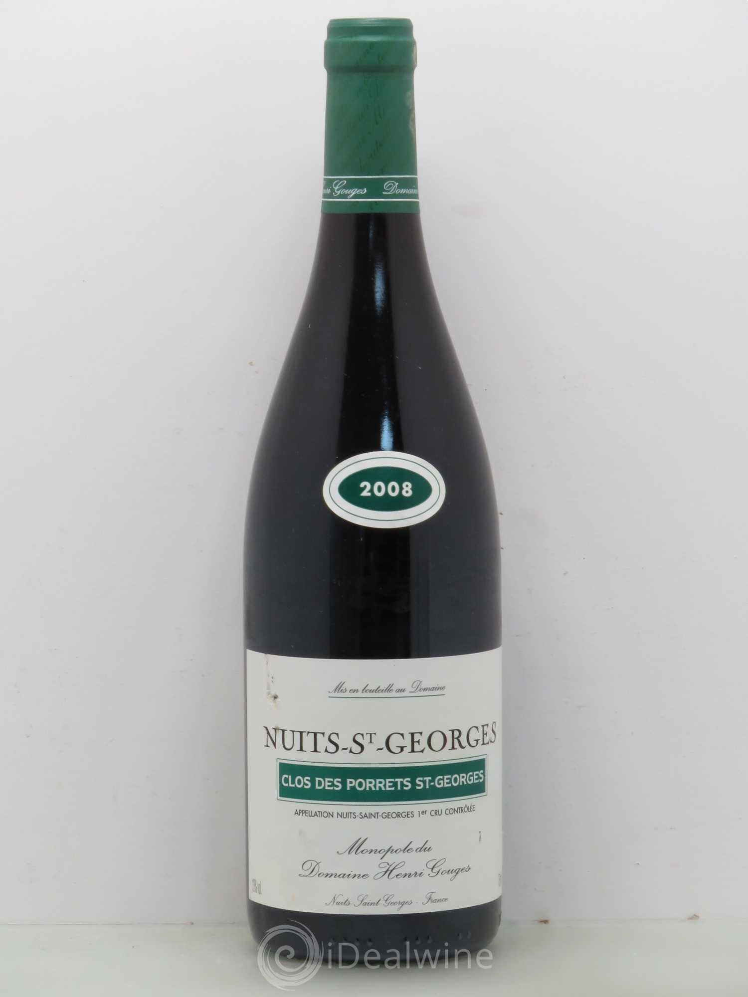 Nuits-Saint-Georges 1er Cru Clos des Porrets St Georges Henri Gouges 2008 - Posten von 1 Flasche - 0