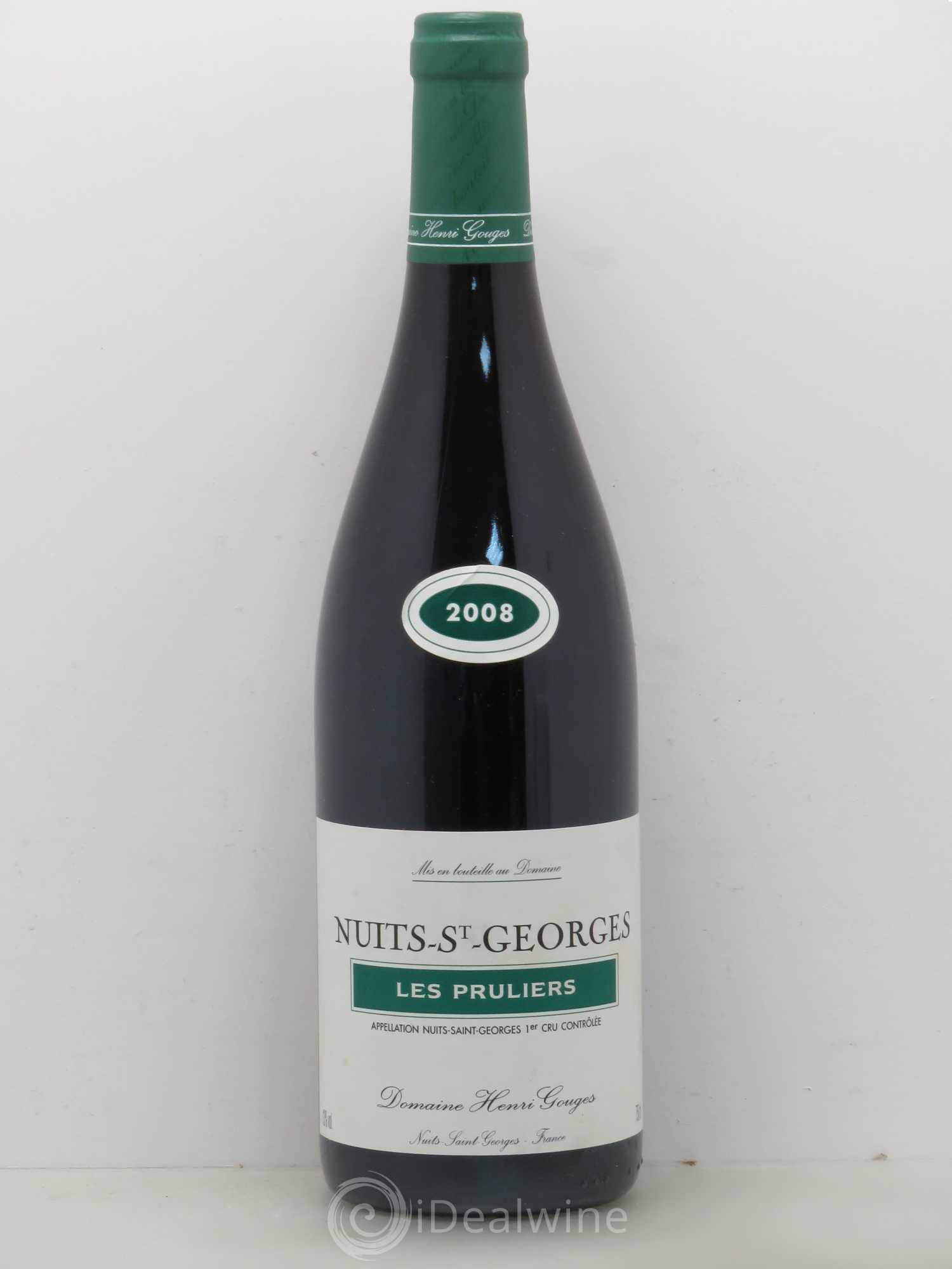 Nuits-Saint-Georges 1er Cru Les Pruliers Henri Gouges 2008 - Lot de 1 bouteille - 0