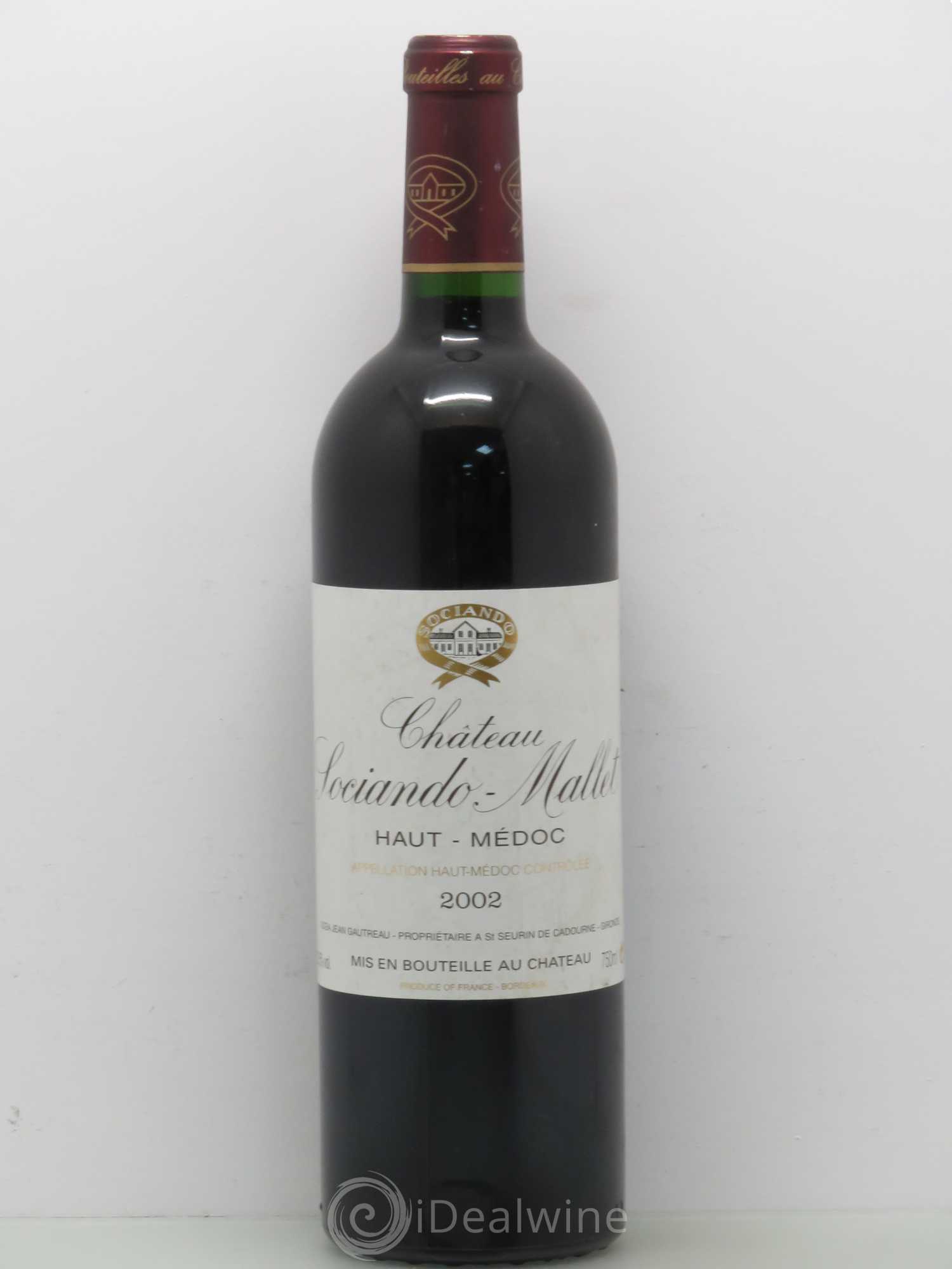 Château Sociando Mallet 2002 - Lot de 1 bouteille - 0