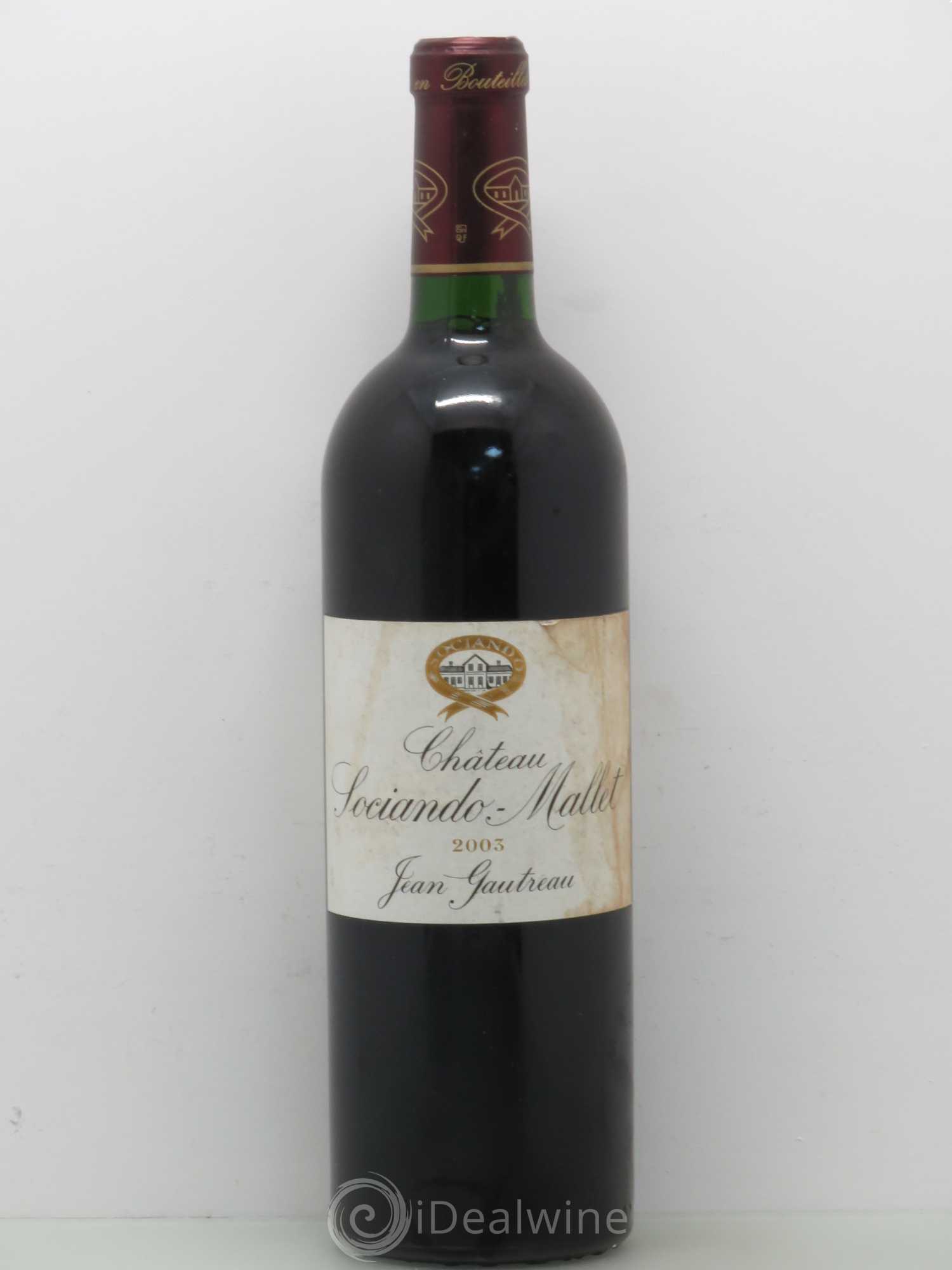 Château Sociando Mallet 2003 - Lot de 1 bouteille - 0