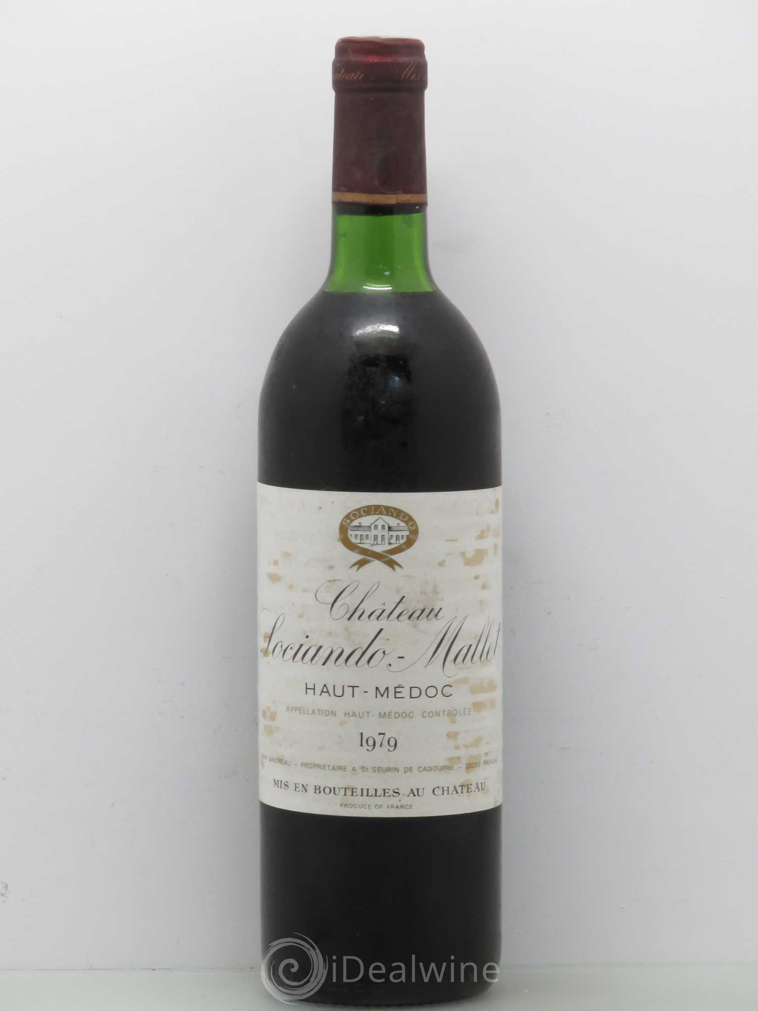 Château Sociando Mallet 1979 - Lot de 1 bouteille - 0