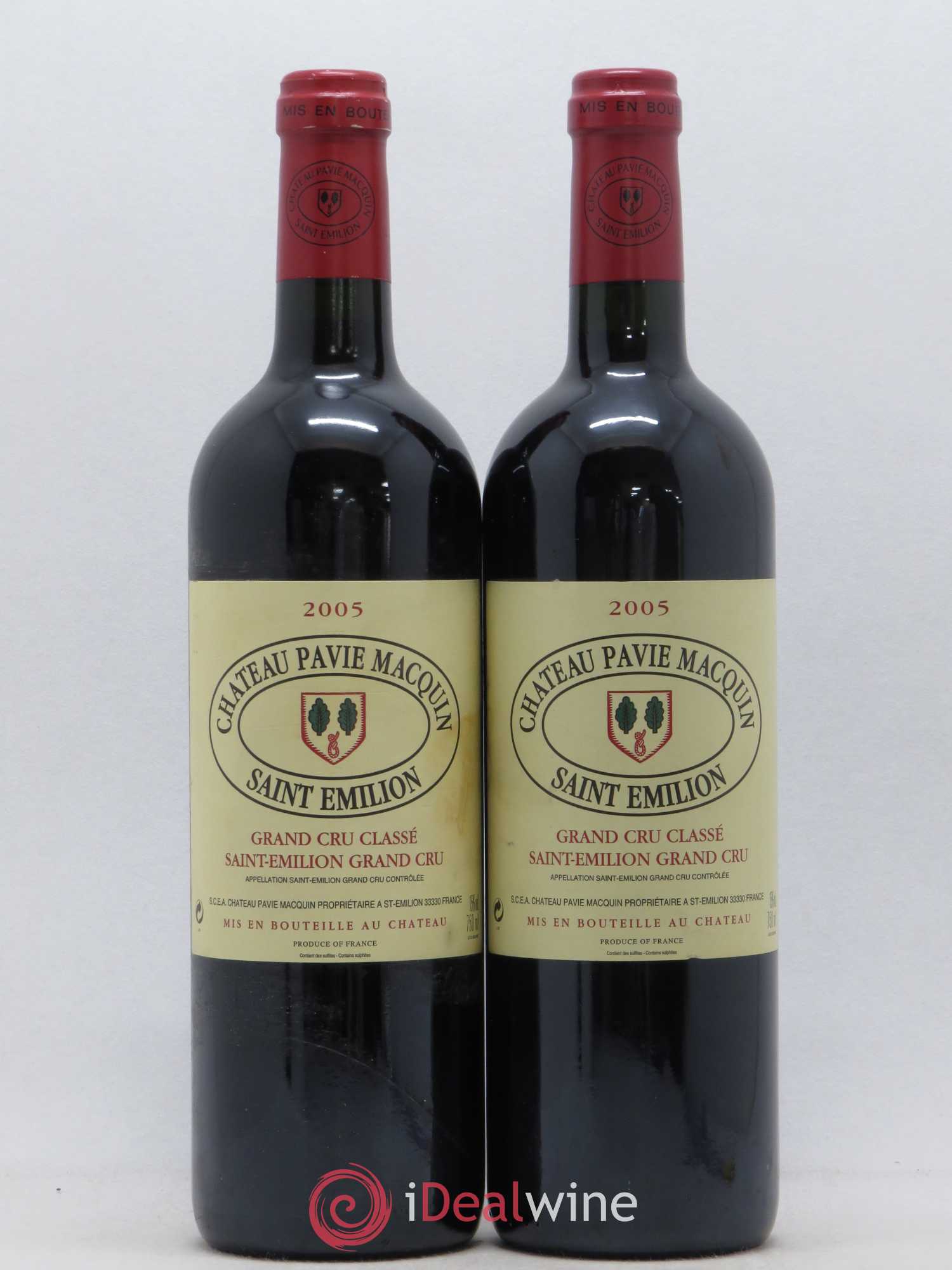 Château Pavie Macquin 1er Grand Cru Classé B 2005 - Lot de 2 bouteilles - 0