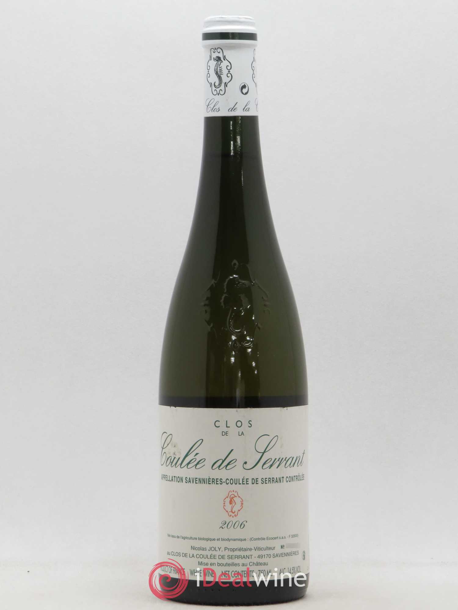 Savennières Clos de la Coulée de Serrant Vignobles de la Coulée de Serrant - Nicolas Joly 2006 - Lot de 1 bouteille - 0