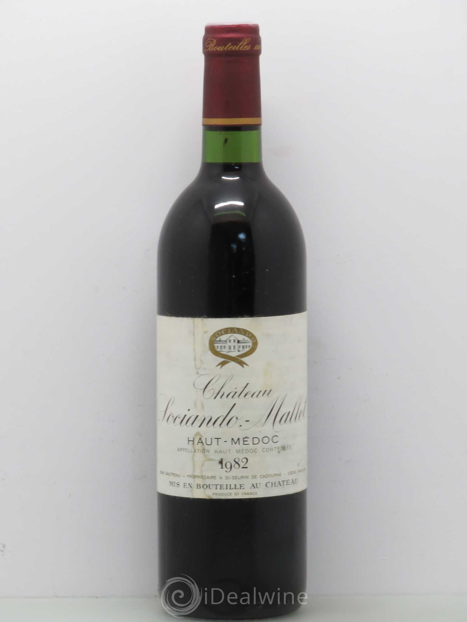 Château Sociando Mallet 1982 - Lot de 1 bouteille - 0