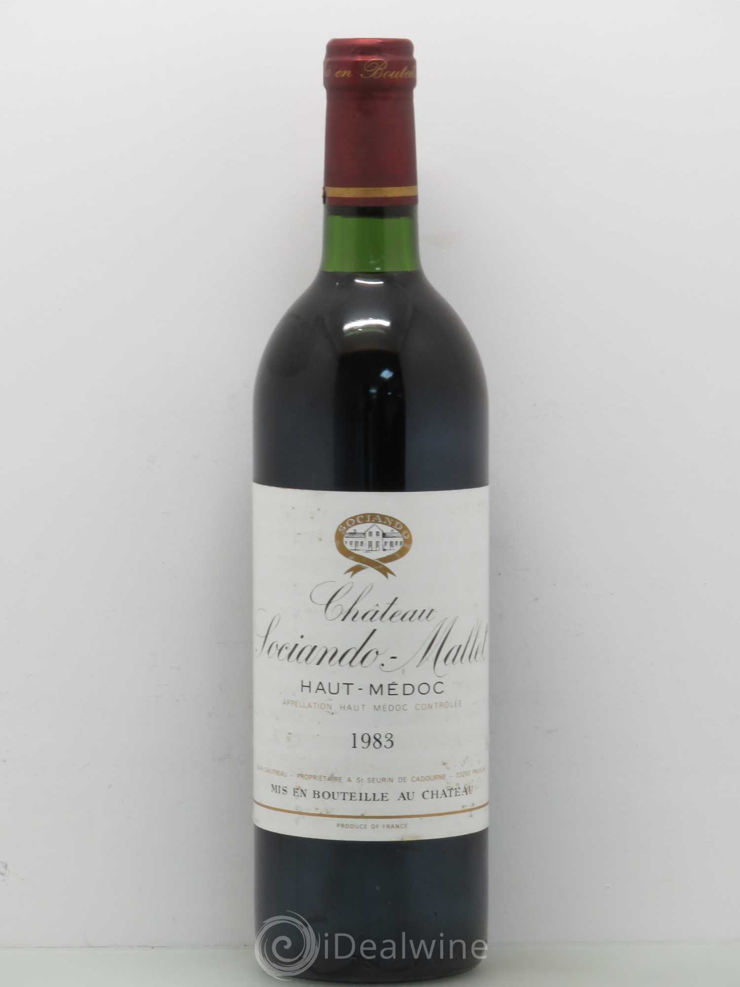 Château Sociando Mallet 1983 - Lot de 1 bouteille - 0