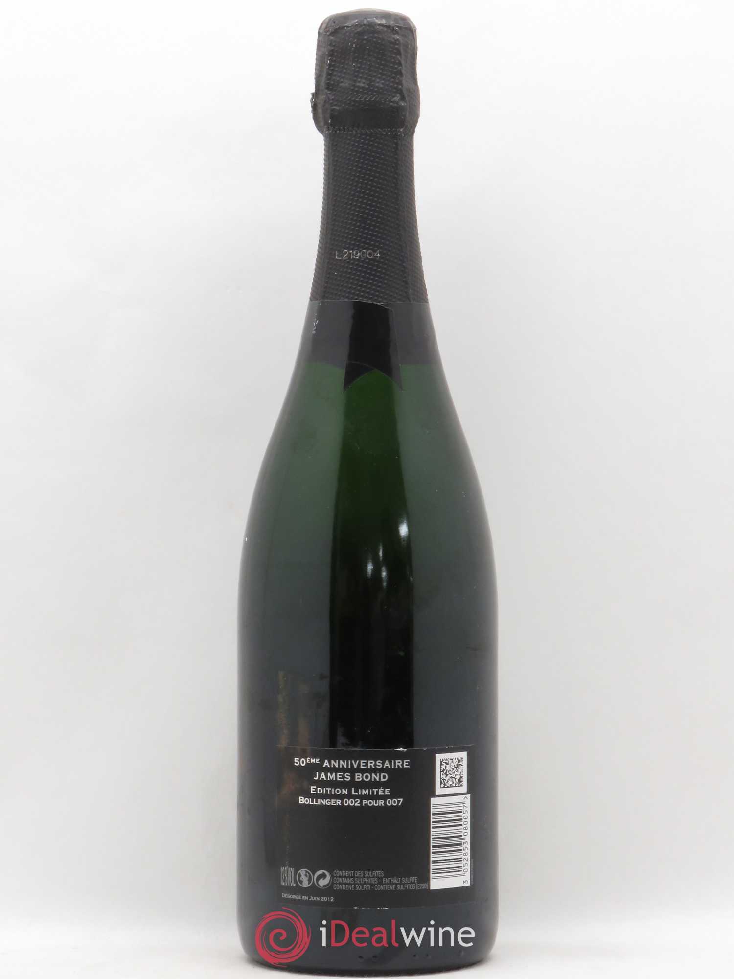 Grande Année Brut Bollinger James Bond 007 2002 - Lot de 1 bouteille - 1