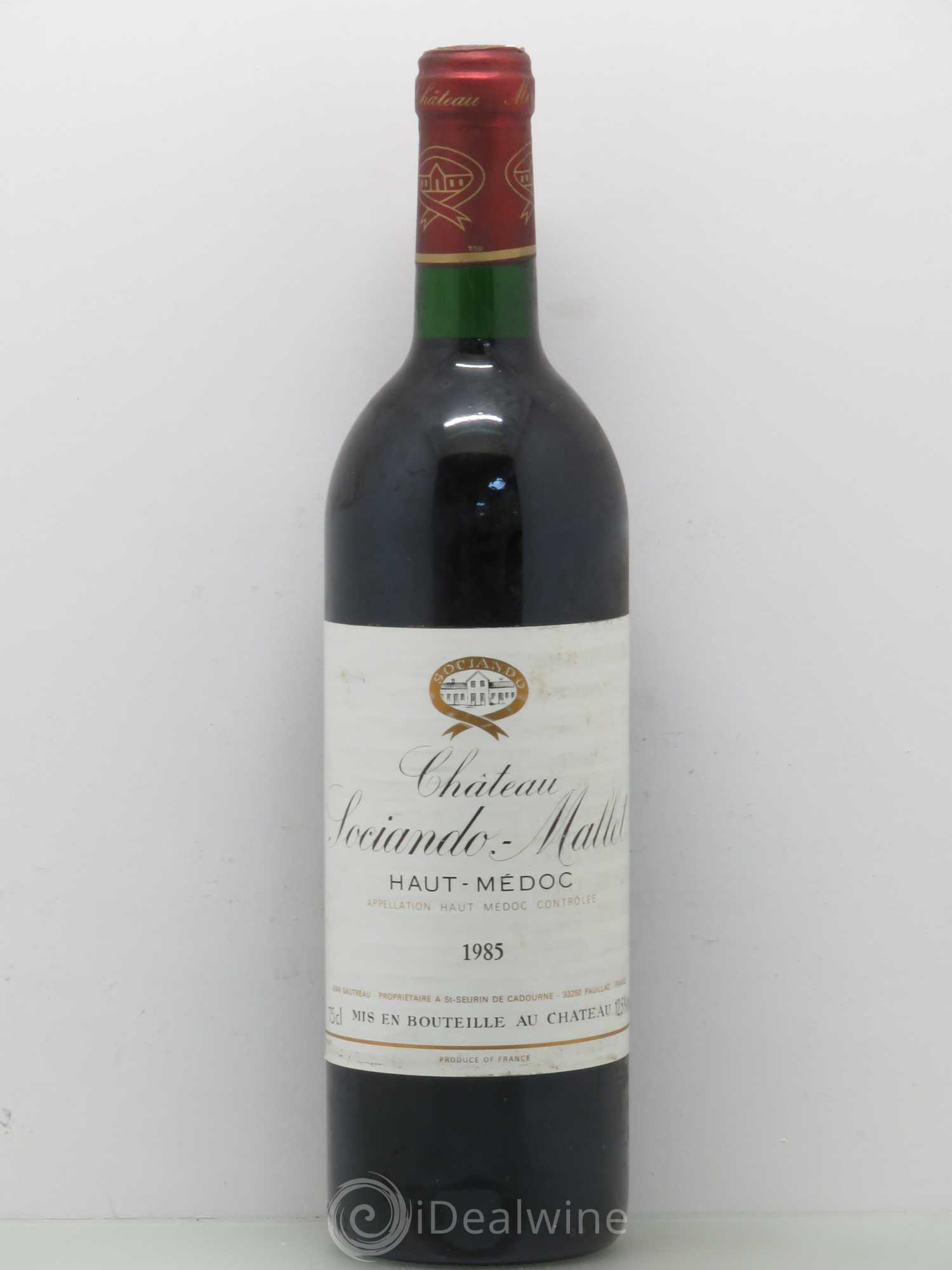 Château Sociando Mallet 1985 - Lot de 1 bouteille - 0
