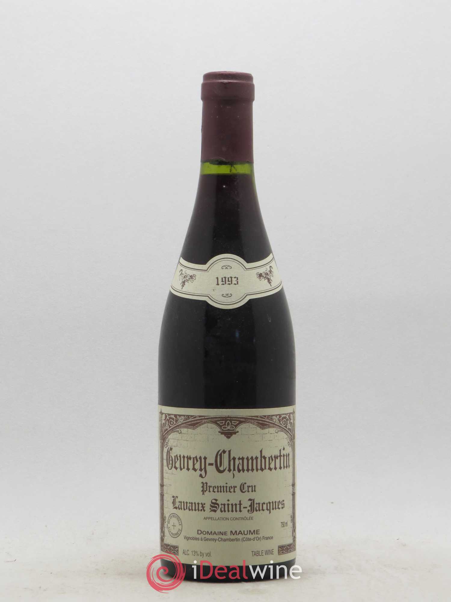 Gevrey-Chambertin 1er Cru Lavaux Saint Jacques Maume 1993 - Posten von 1 Flasche - 0