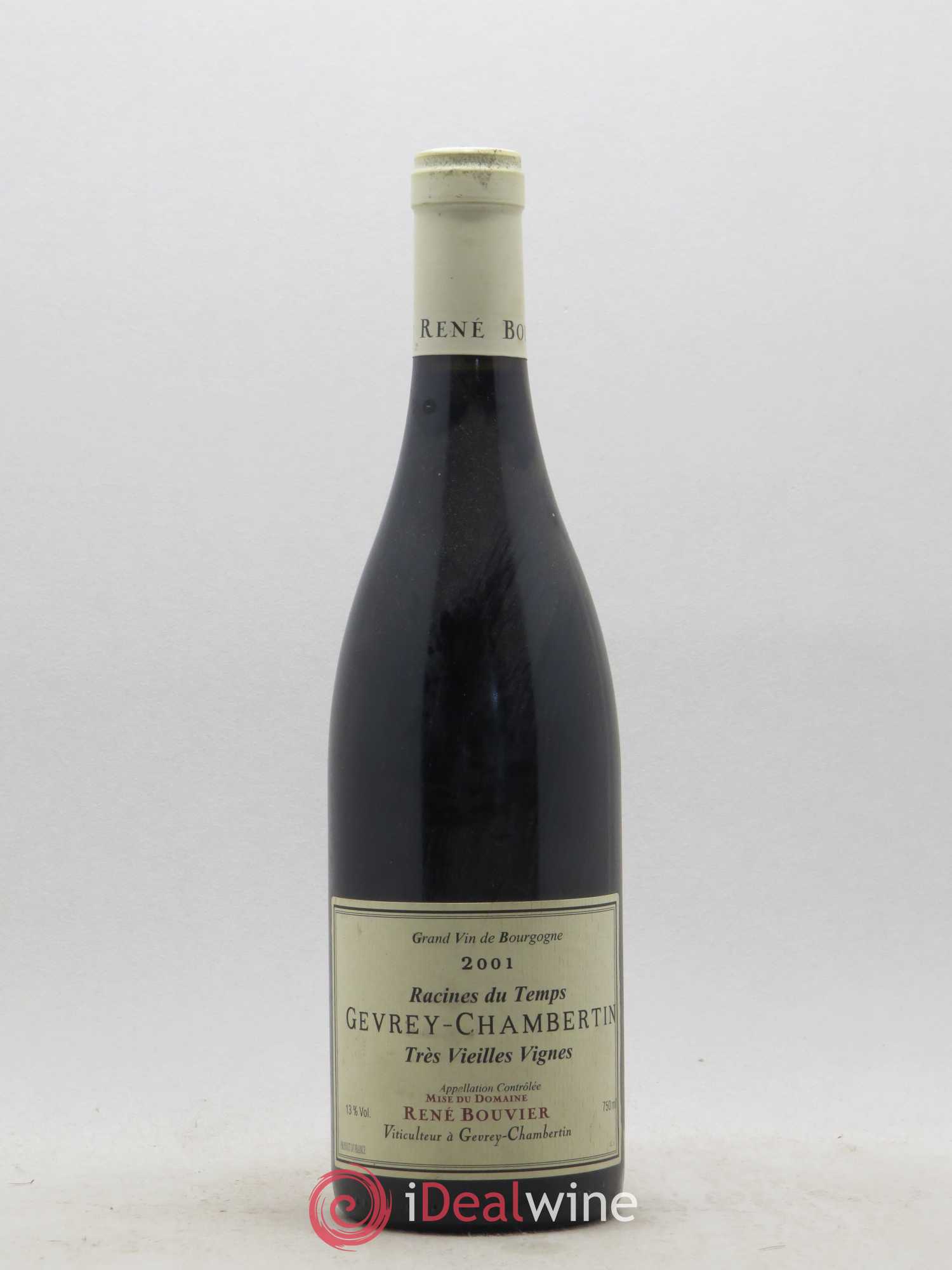 Gevrey-Chambertin Racines du Temps Très Vieilles Vignes René Bouvier 2001 - Lot de 1 bouteille - 0