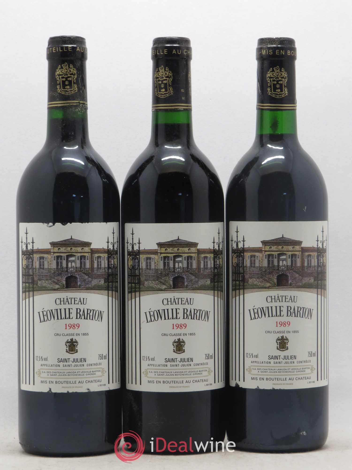 Château Léoville Barton 2ème Grand Cru Classé 1989 - Lot de 12 bouteilles - 1
