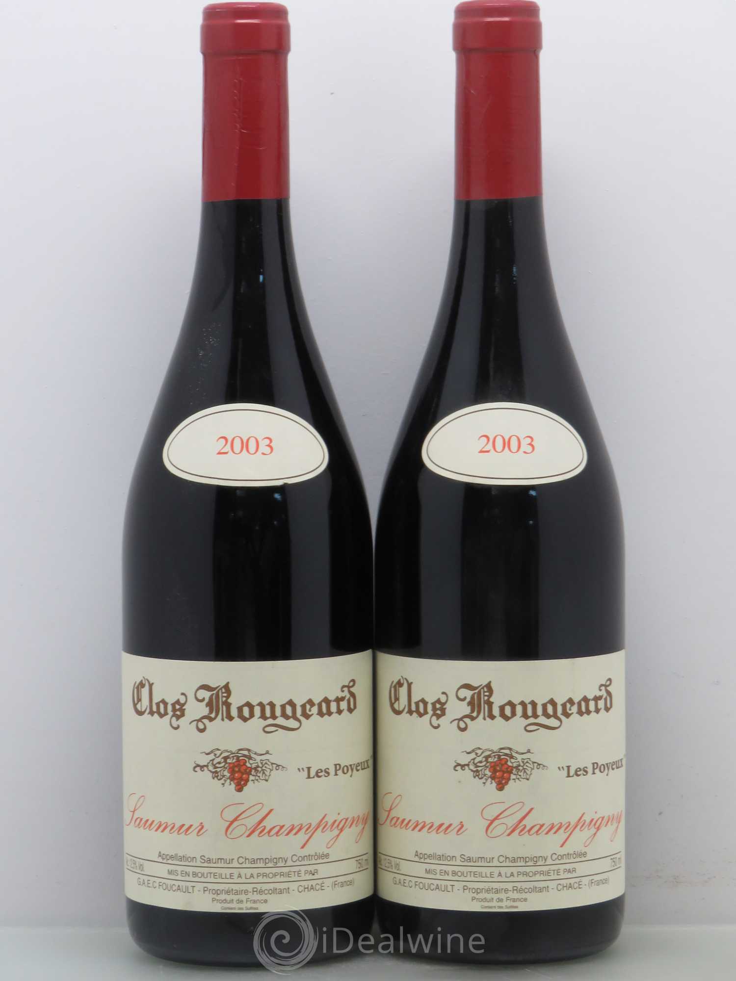 Saumur-Champigny Les Poyeux Clos Rougeard 2003 - Lot de 2 bouteilles - 0