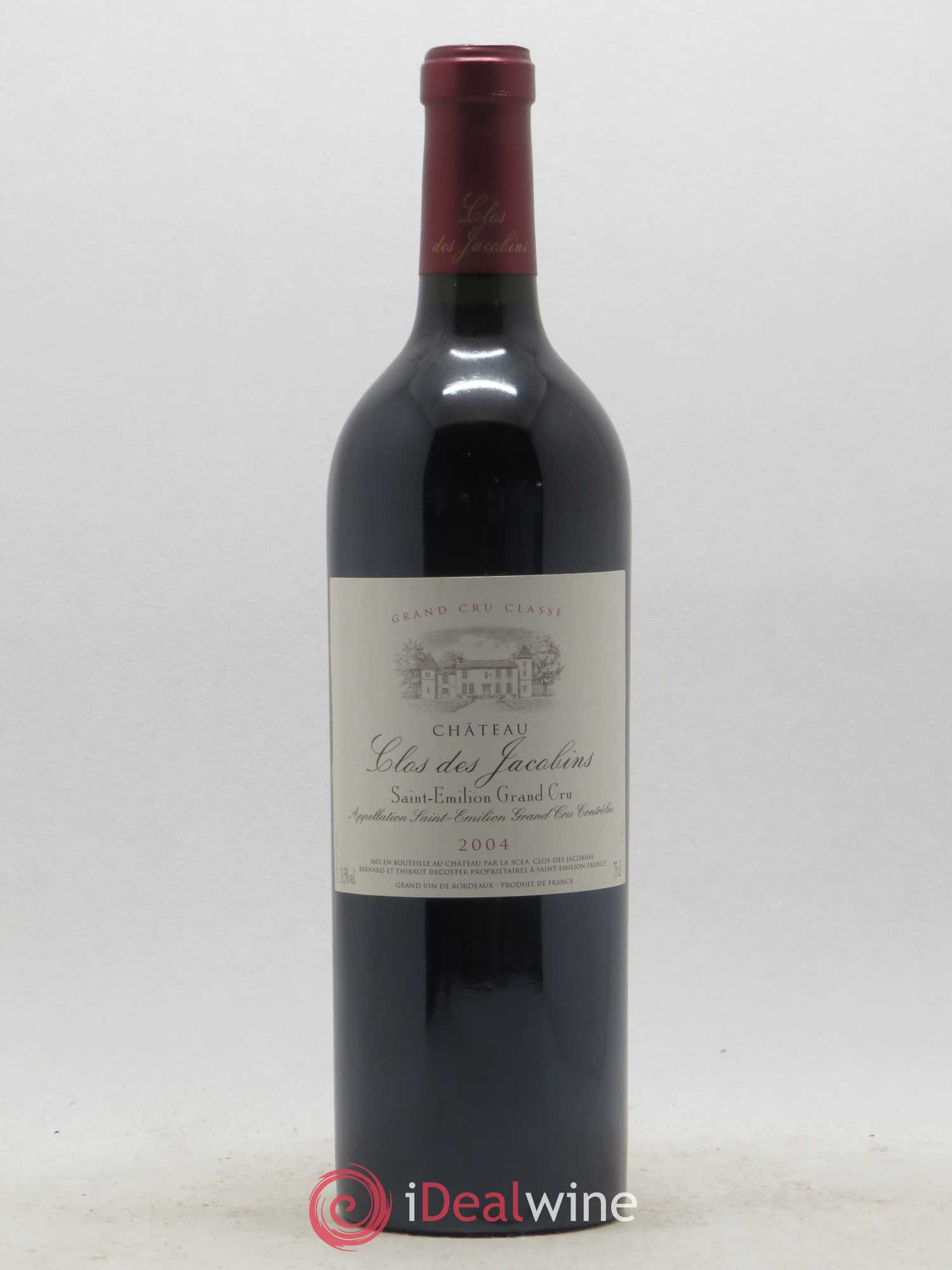 Château Clos des Jacobins Grand Cru Classé 2004 - Lot de 1 bouteille - 0