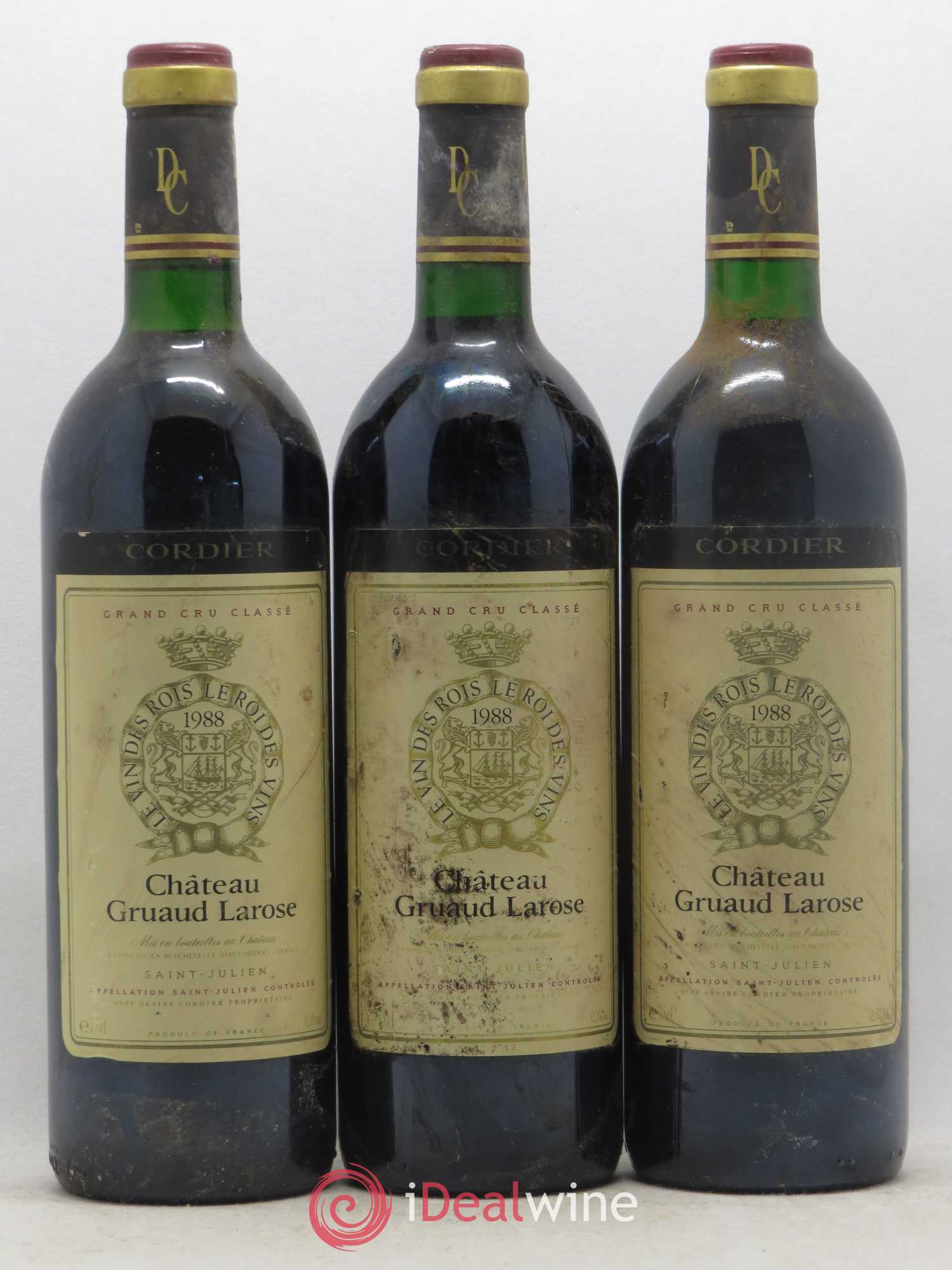 Château Gruaud Larose 2ème Grand Cru Classé 1988 - Lot de 3 bouteilles - 0