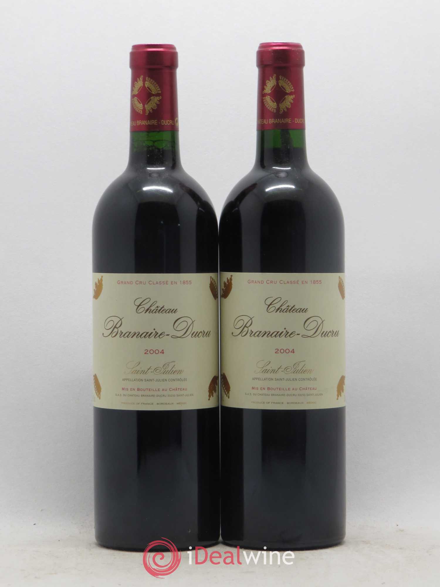 Château Branaire Ducru 4ème Grand Cru Classé 2004 - Lot de 2 bouteilles - 0
