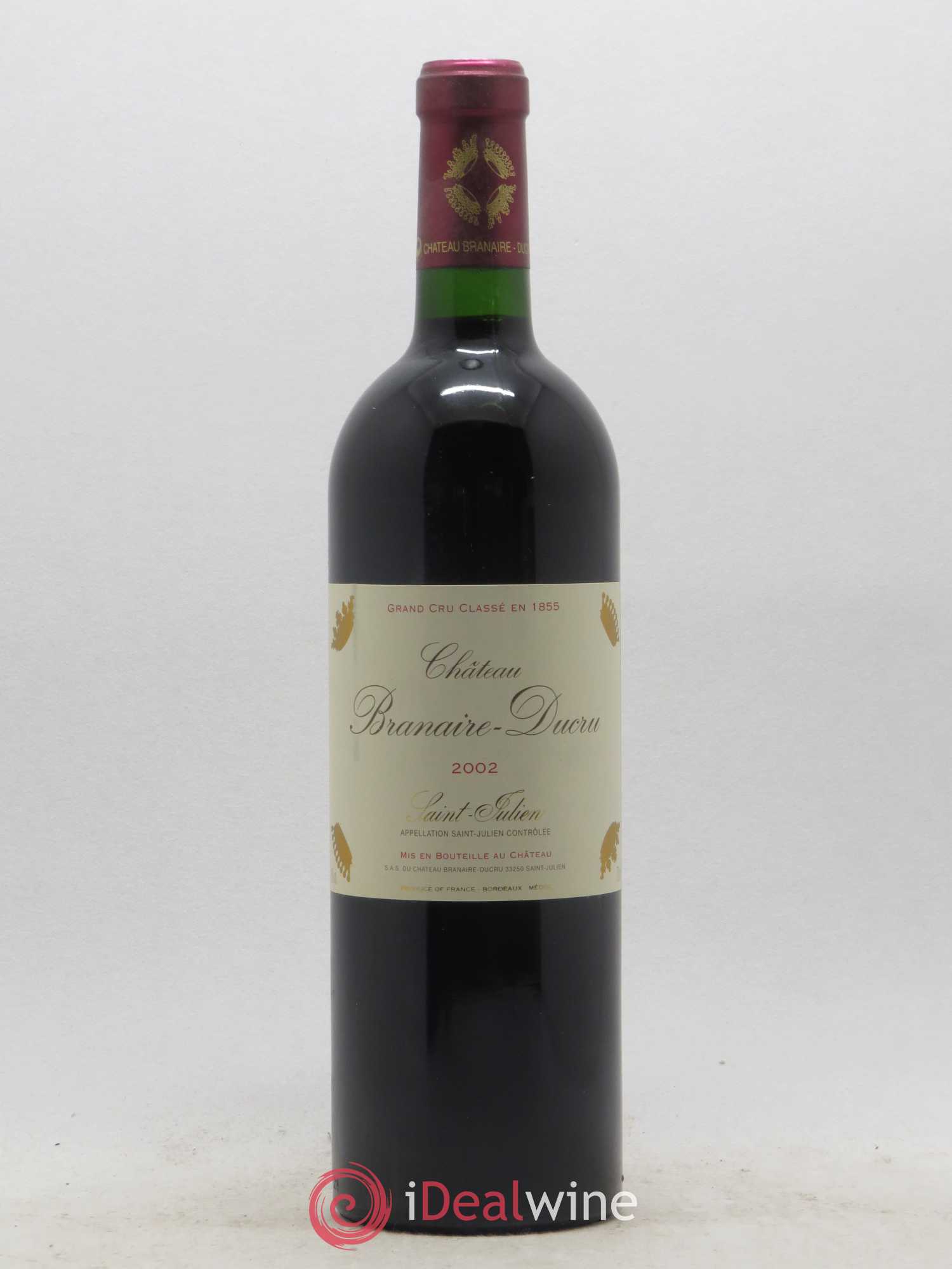 Château Branaire Ducru 4ème Grand Cru Classé 2002 - Lot de 1 bouteille - 0