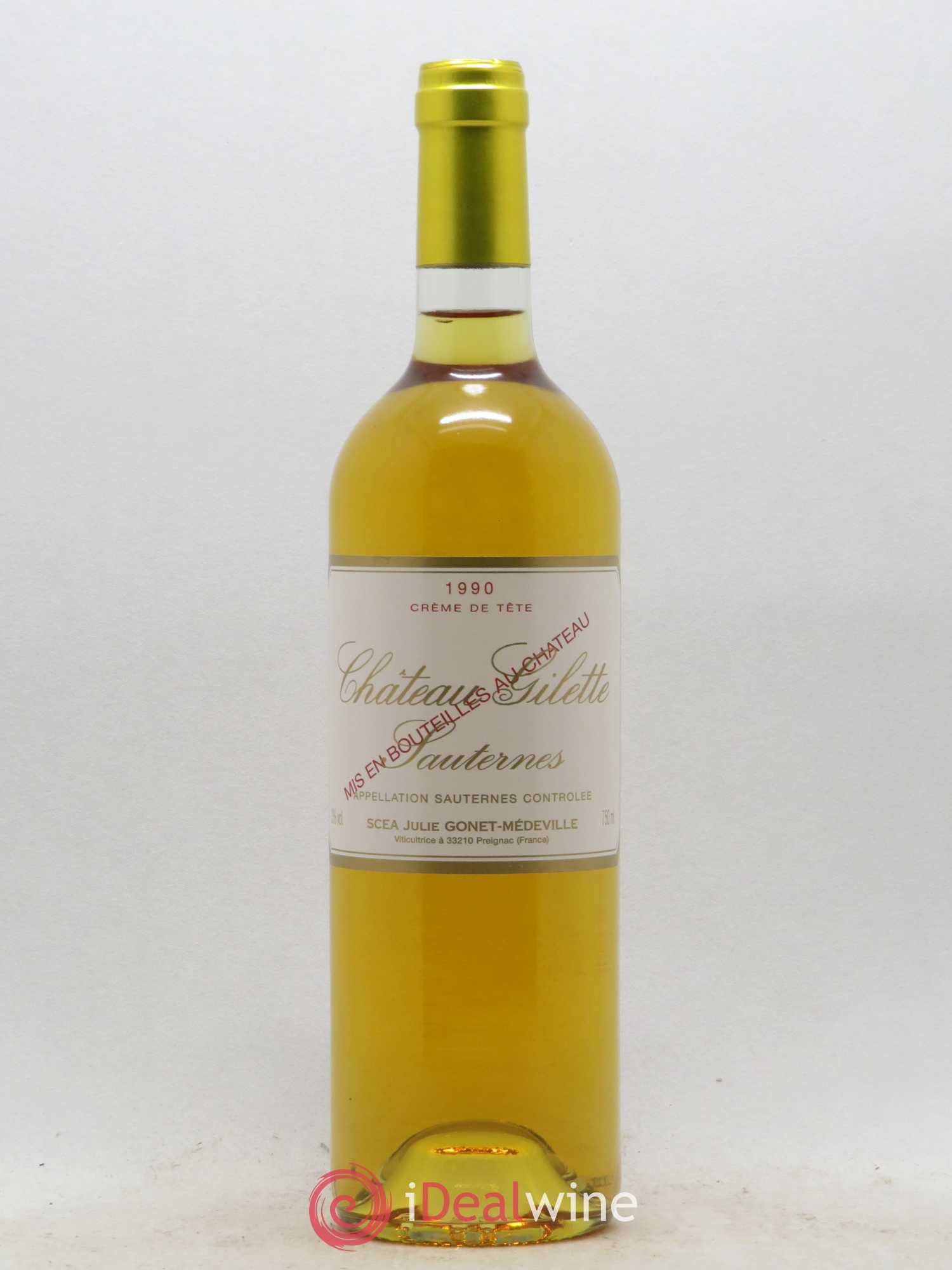 Château Gilette - Crème de Tête 1990 - Lotto di 1 bottiglia - 0