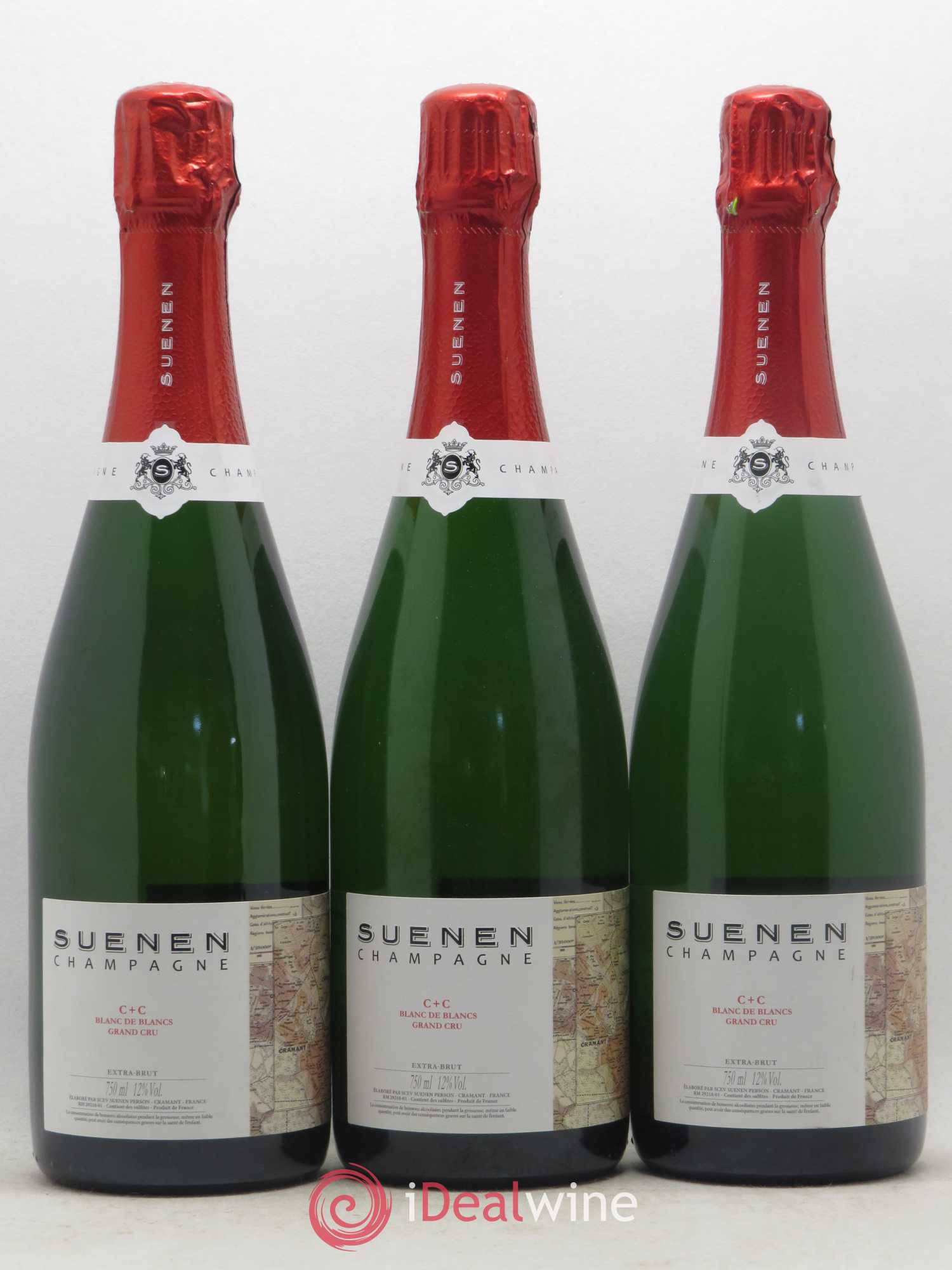 Champagne Suenen C C Grand Cru Blanc de Blancs - Lot de 3 bouteilles - 0