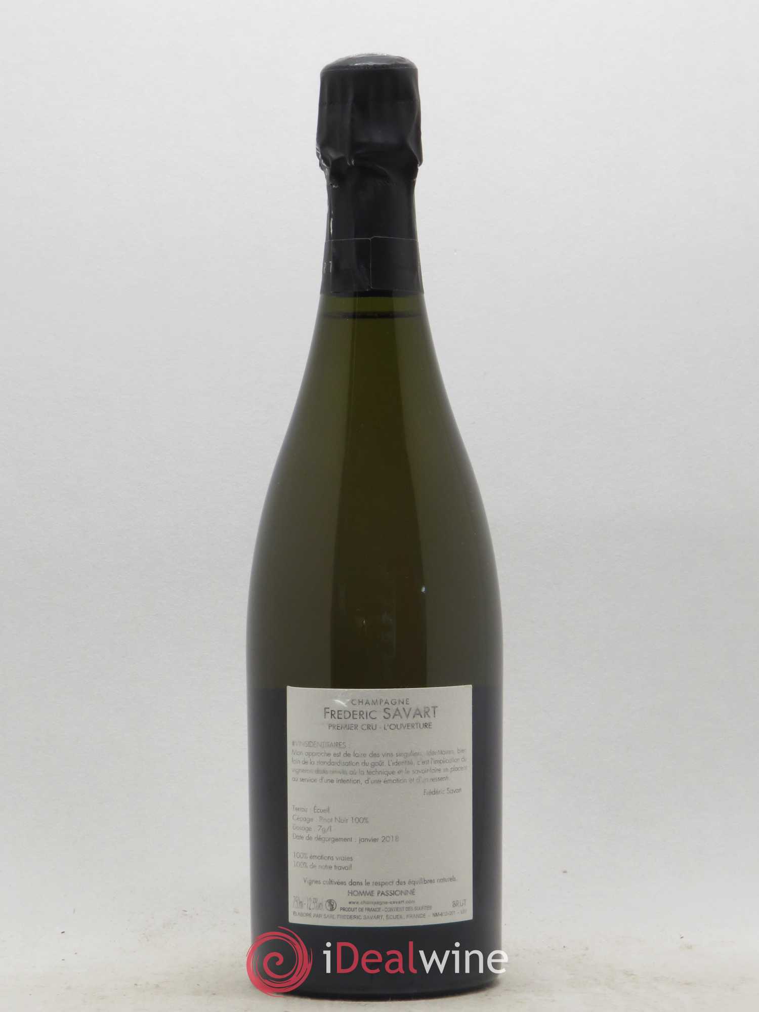 Champagne L'ouverture Premier Cru Brut Domaine Frédéric Savart - Lot de 1 bouteille - 1