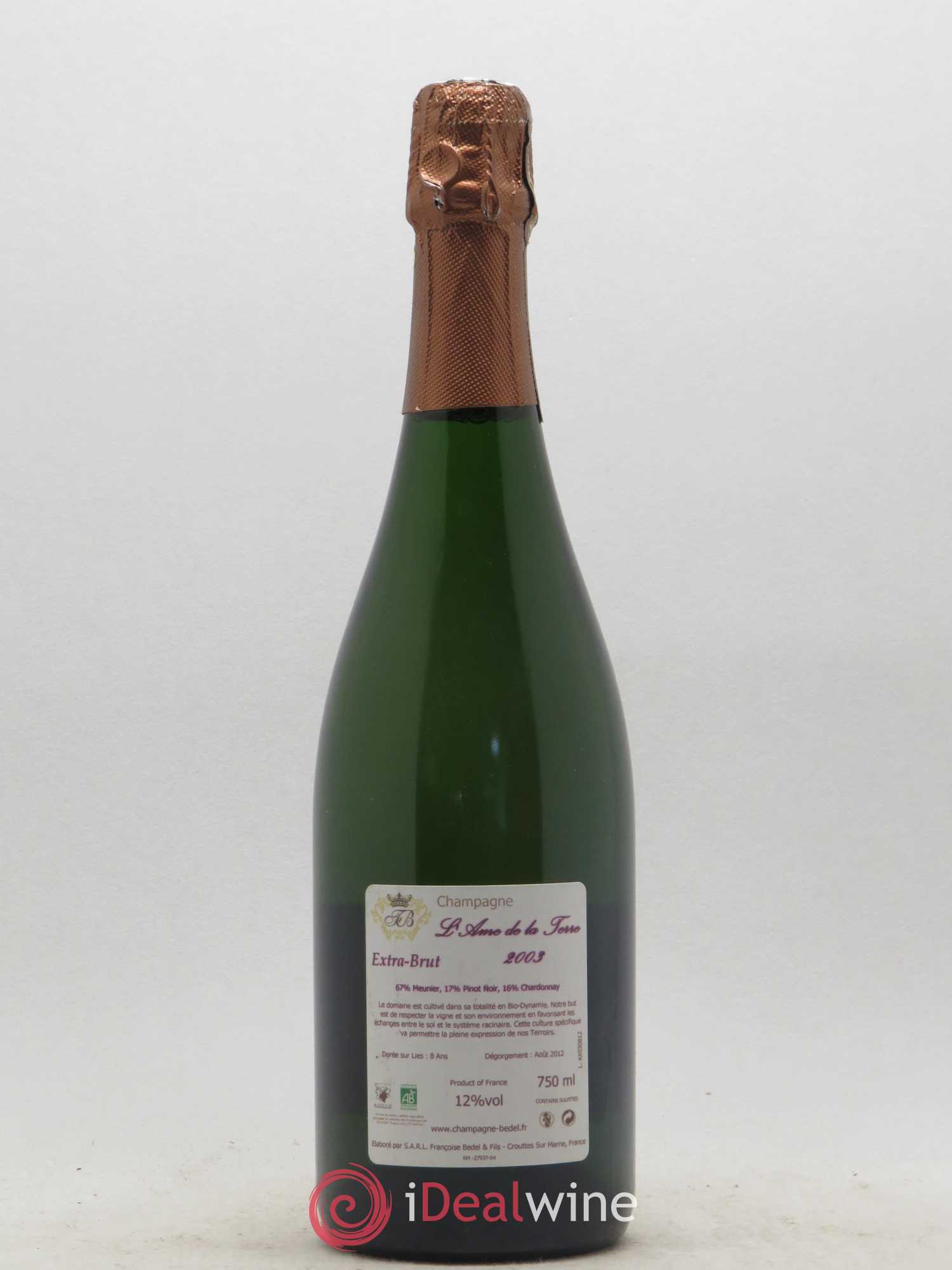 L'âme de la Terre Extra-Brut Françoise Bedel et Fils 2003 - Lot de 1 bouteille - 1
