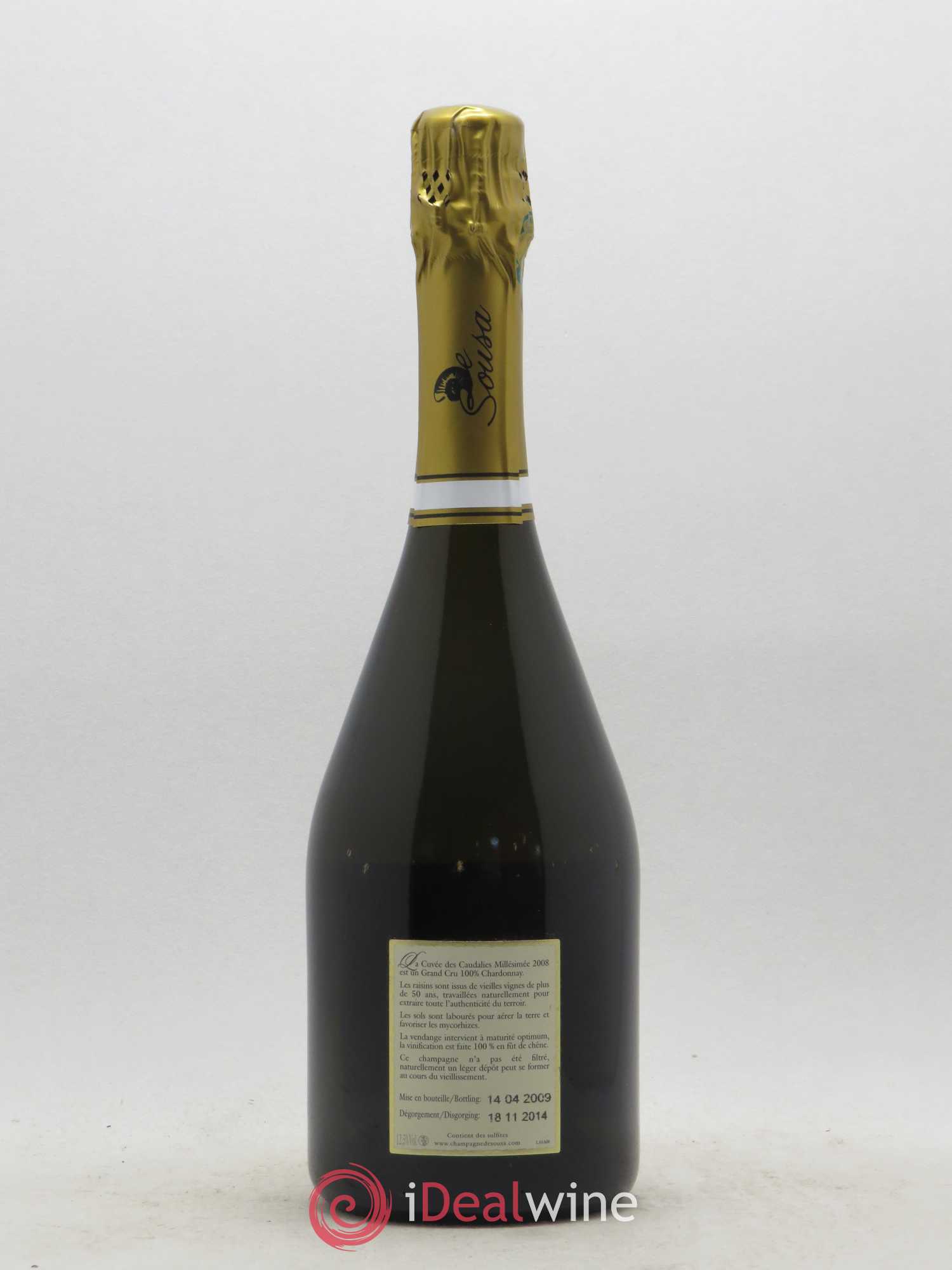 Cuvée des Caudalies Grand Cru Extra-Brut De Sousa Extra Brut 2008 - Lot de 1 bouteille - 1