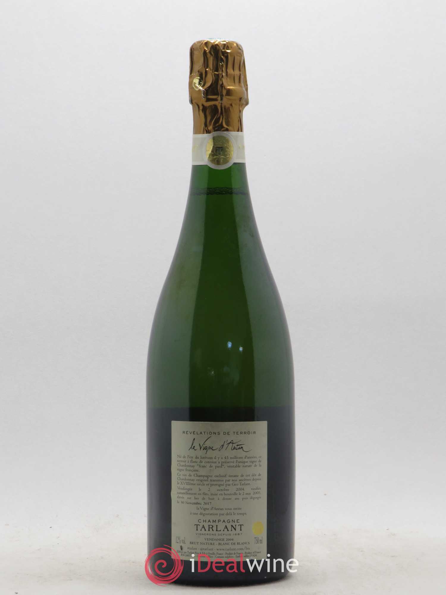 Champagne Tarlant La Vigne d'Antan Brut Nature Blanc de Blancs - Lot of 1 bottle - 1